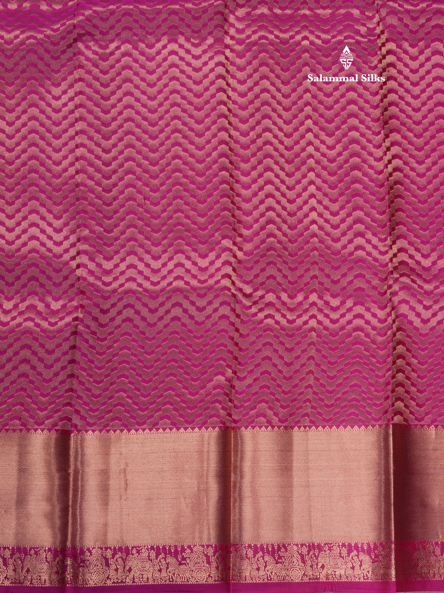 Pink Colour Kanjivaram Pure Silk Saree with Traditional Border