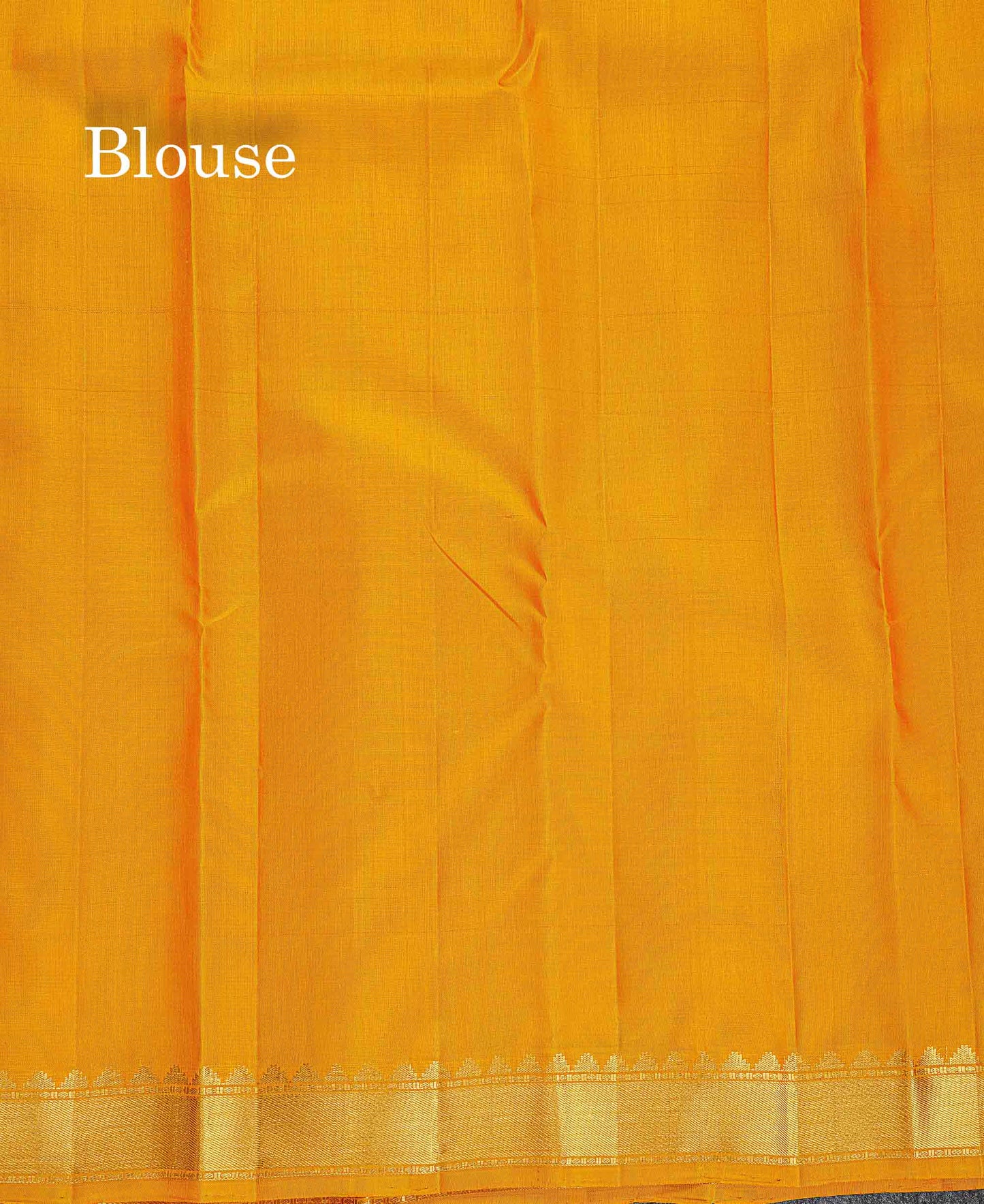 Pure Kanjivaram Silk Saree - Yellow Colour Body stripes With Small Border