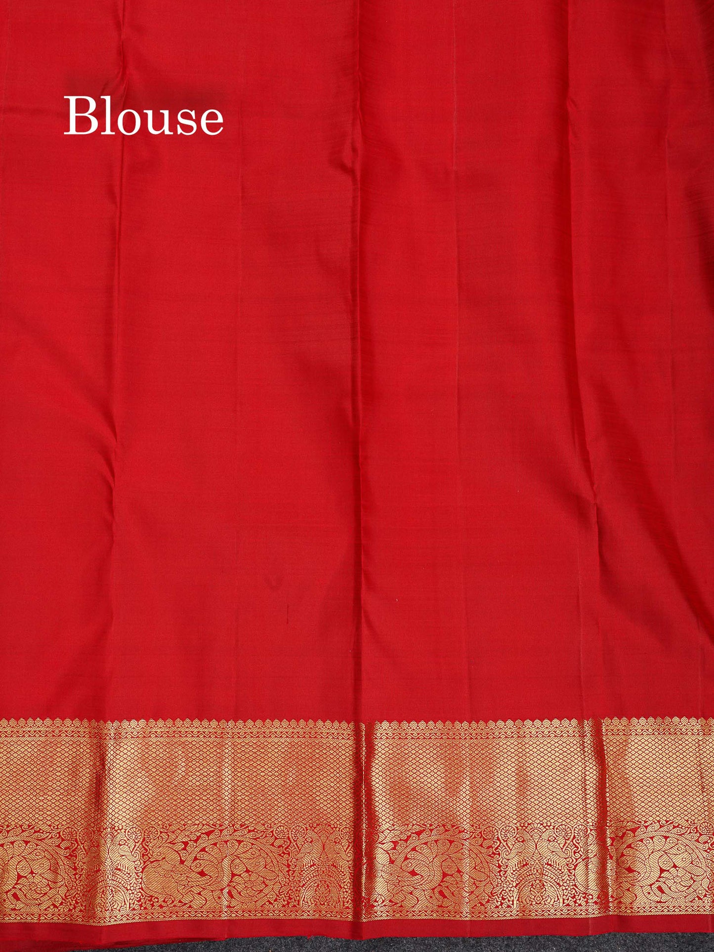 Pure Kanjivaram Silk Saree - Dark Maroon Colour Body Butta With Contrast Red Traditional Border