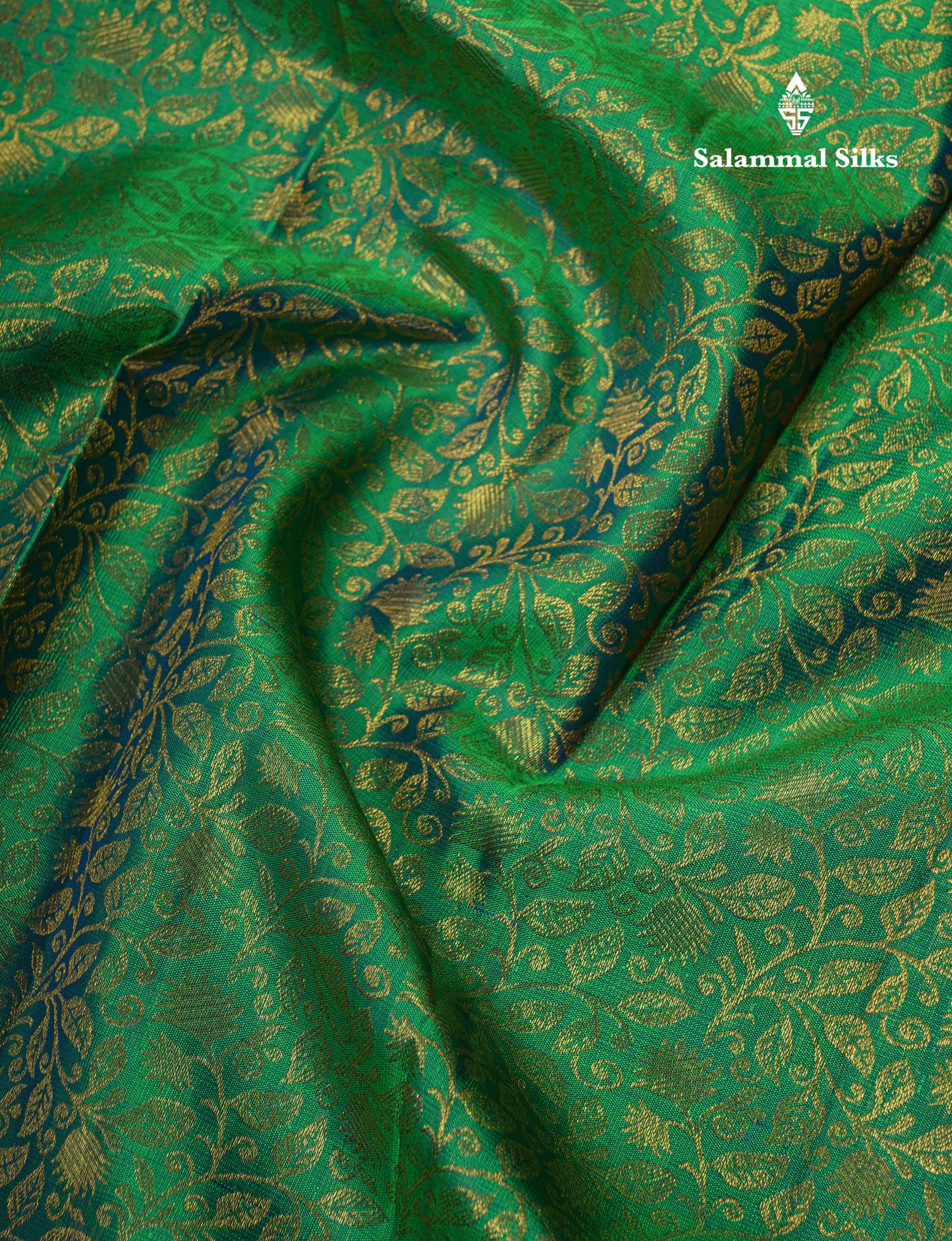 Peacock Green Wedding Pure Kanjivaram Silk Saree With Magenta Magenta Border