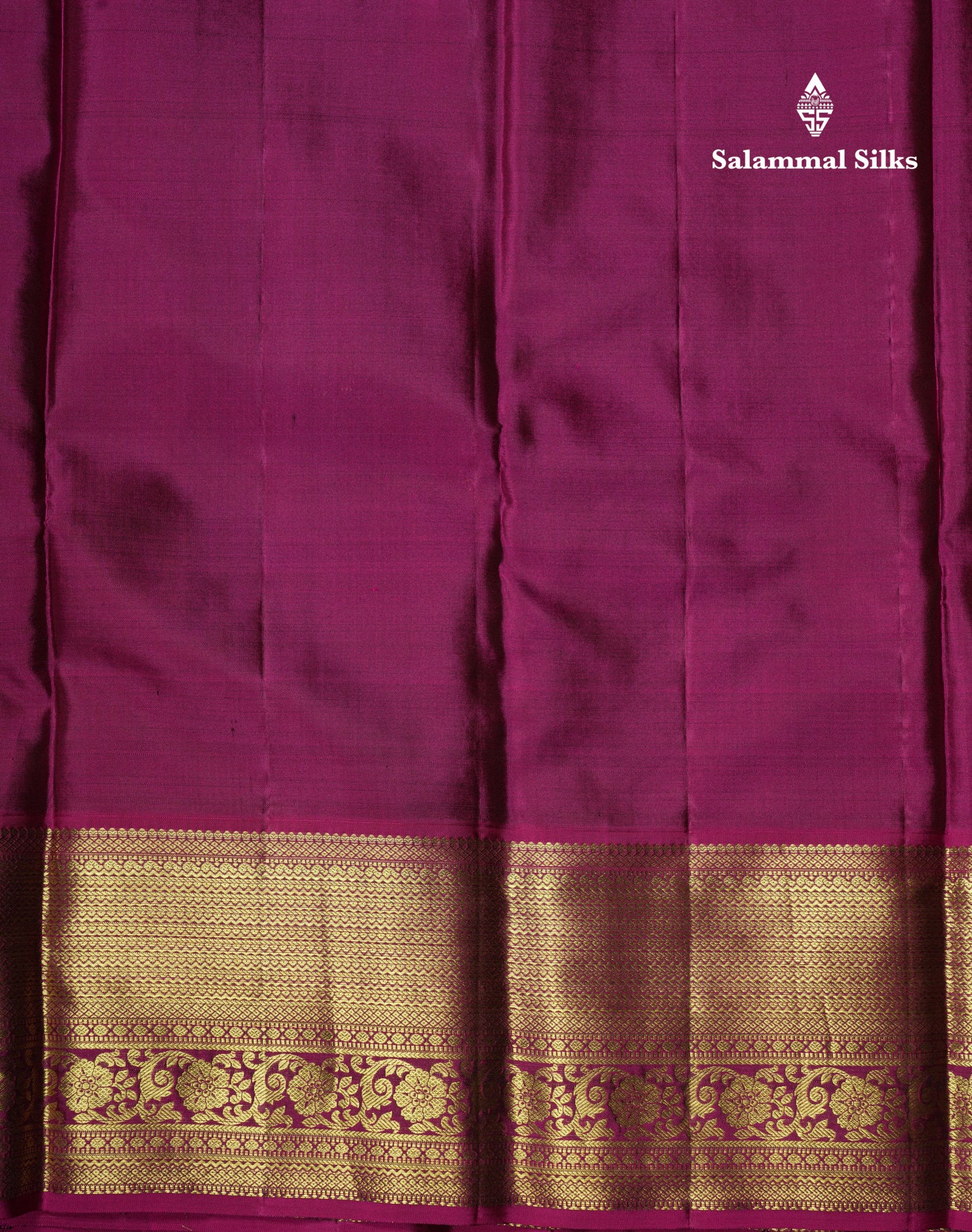 Light Grey Bridal Pure Kanjivaram Silk Saree With Contrast Magenta Border