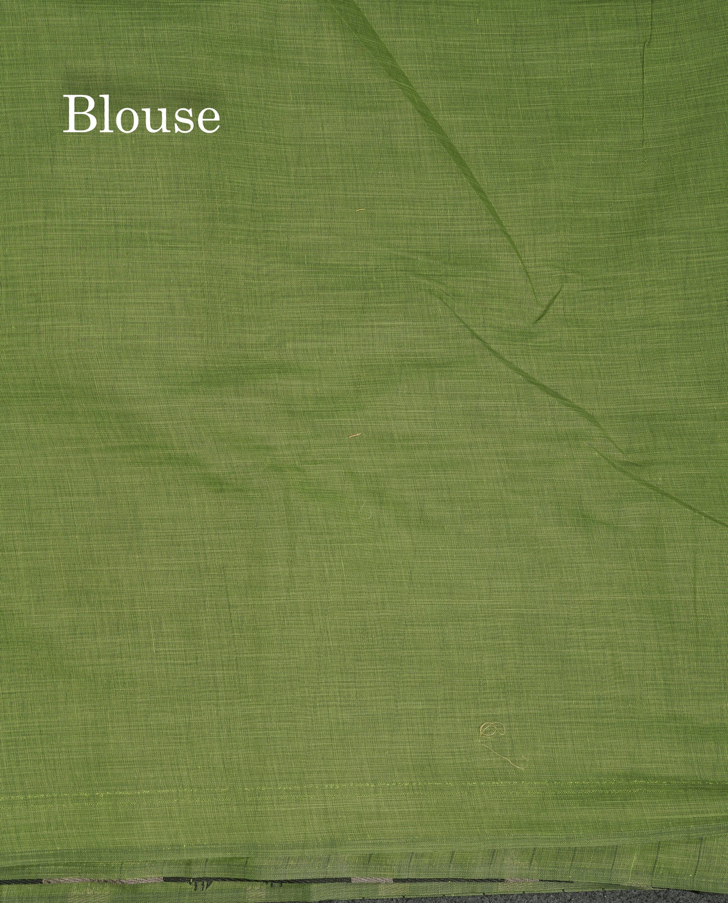 Beautiful Olive Green Fancy Cotton Mix Saree With Blouse