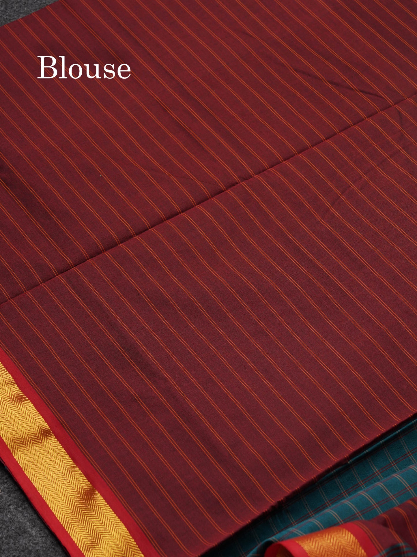 Beautiful Grey Thread Checks Semi Silk Cotton Saree With Maroon Traditional Small Border