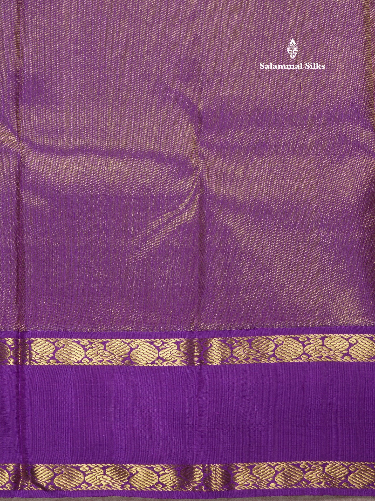 Kanjivaram Beautiful Sapphire Green Pure Silk Saree With Contrast Violet Traditional Gap Border