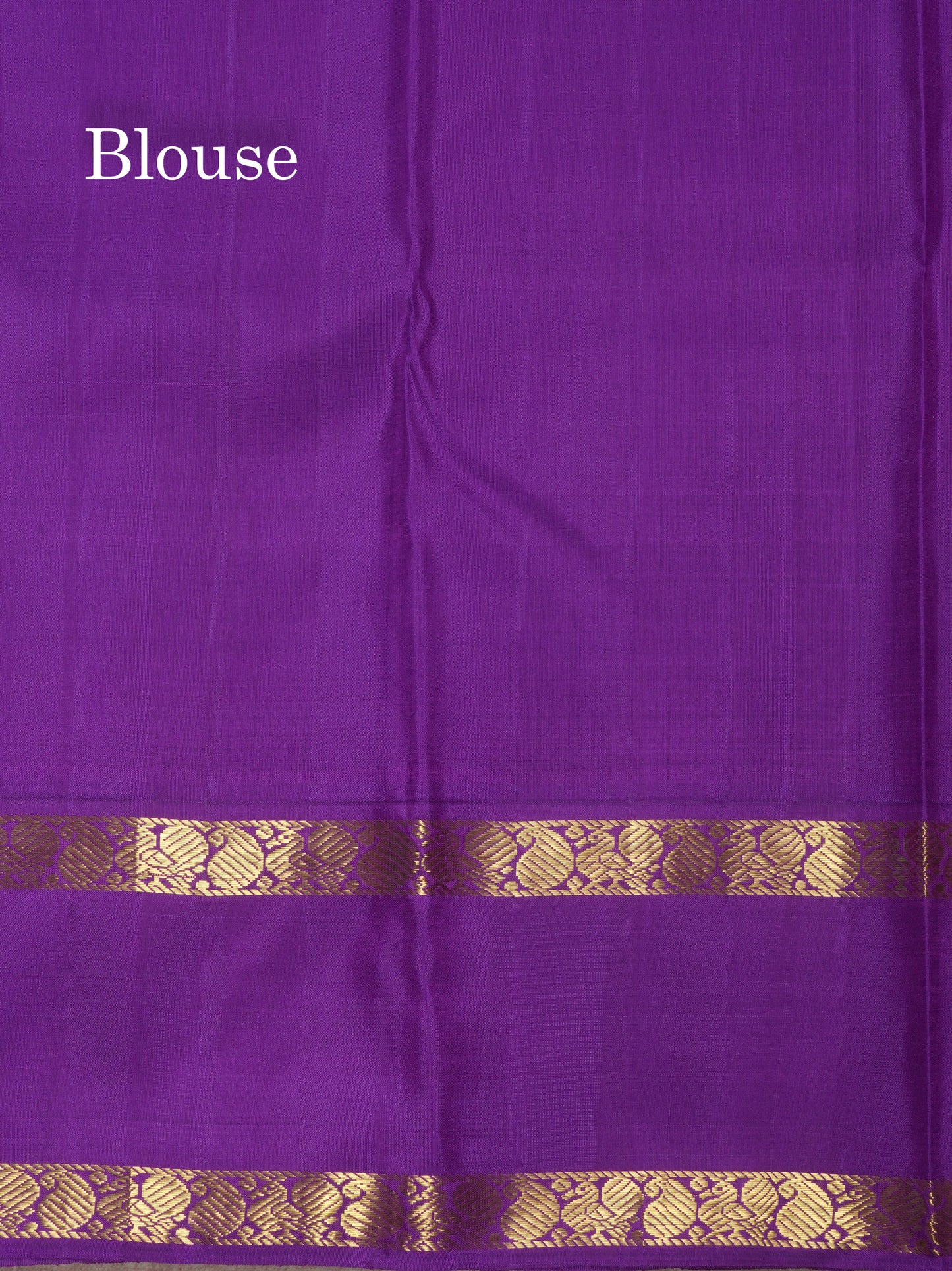 Kanjivaram Beautiful Sapphire Green Pure Silk Saree With Contrast Violet Traditional Gap Border