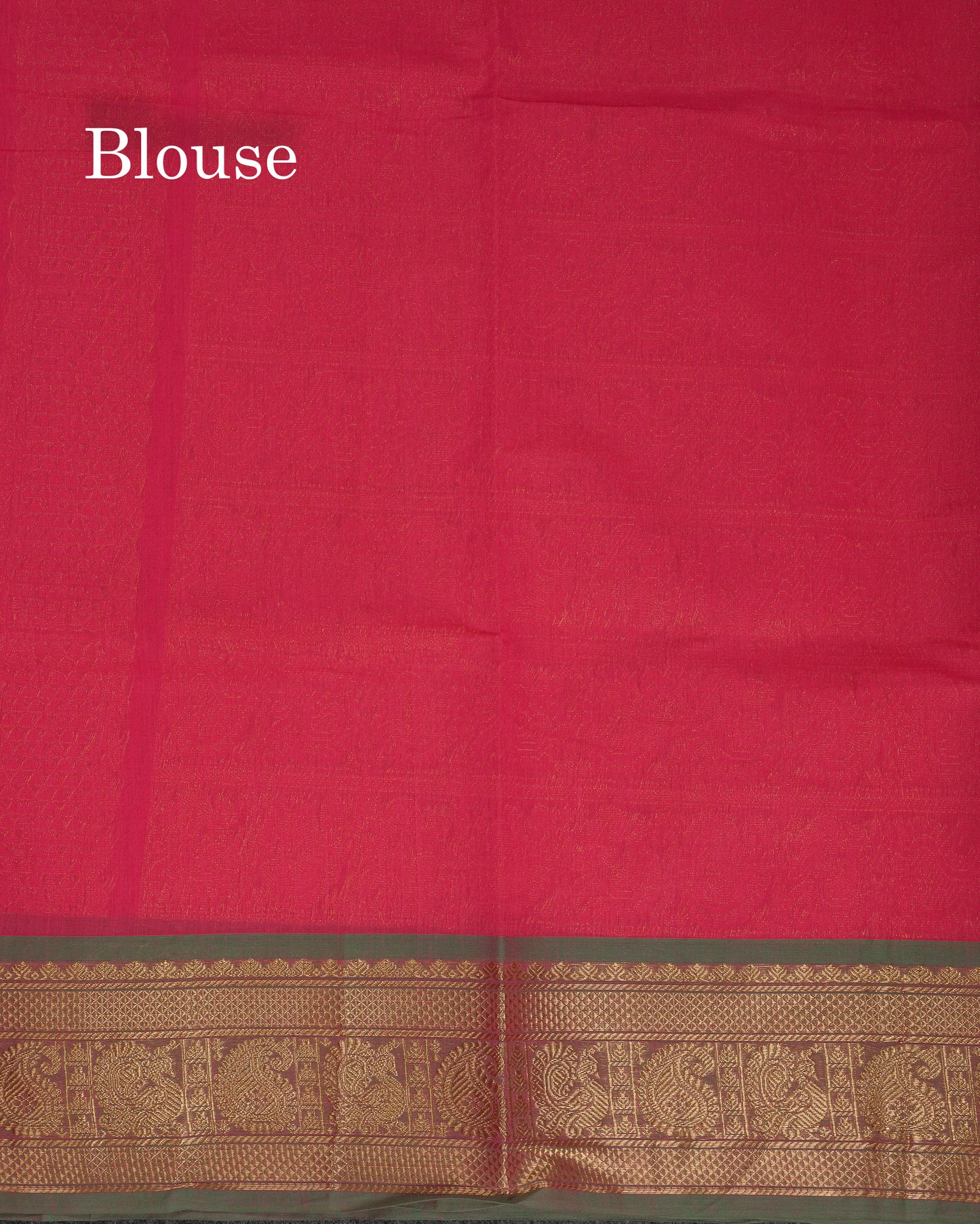 Beautiful Pink Pure Cotton Saree With Contrast Dual Tone Green Traditional Border