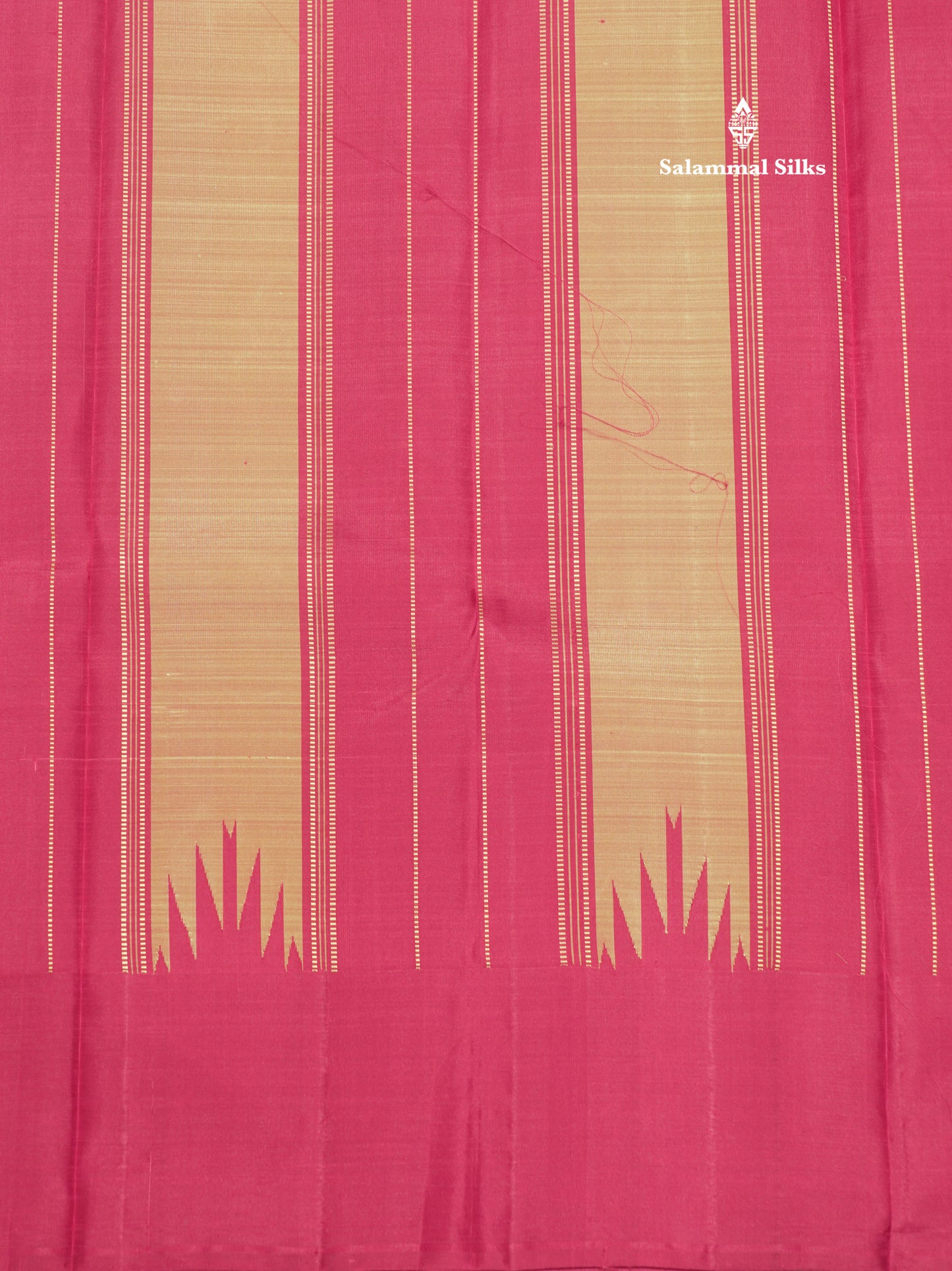 Kanjivaram Light Brown Plain Pure Kanjivaram Silk Saree With Traditional Temple Border