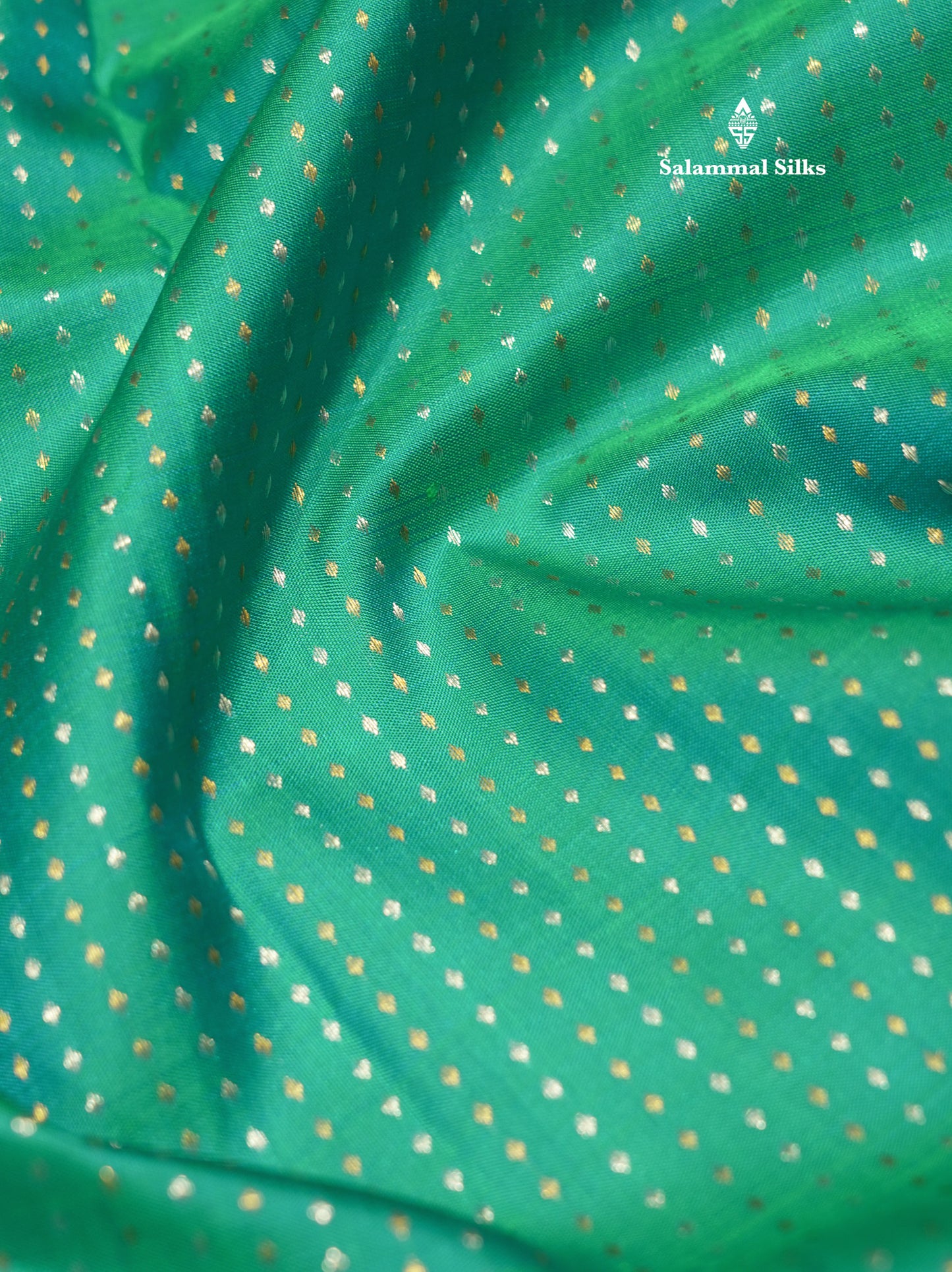 Kanjivaram Peacock Blue Pure Silk Saree With Royal Blue Long Border