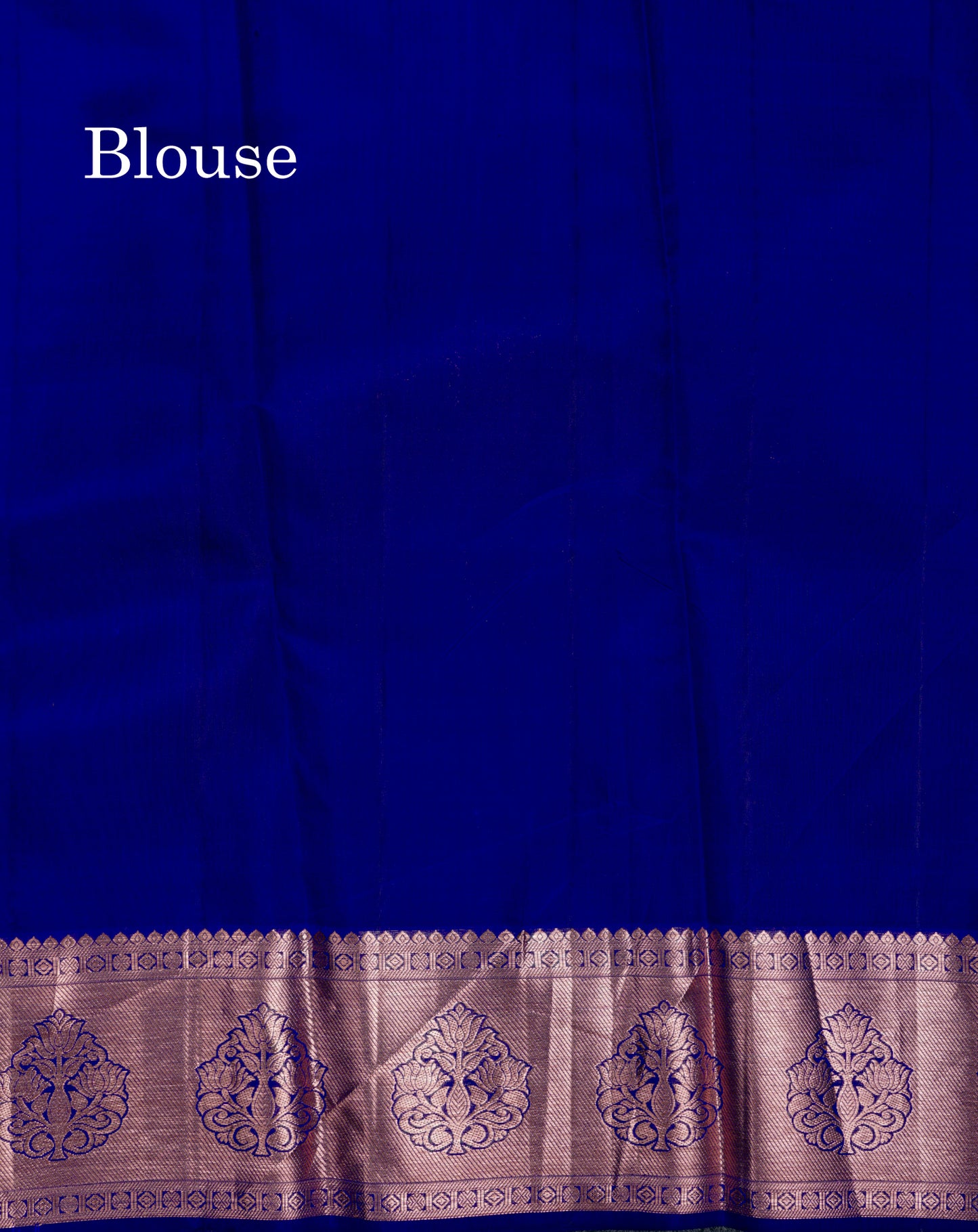 Beautiful Peacocok Blue Pure Kanjivaram Silk Saree With Contrast Navy Blue Traditional Border