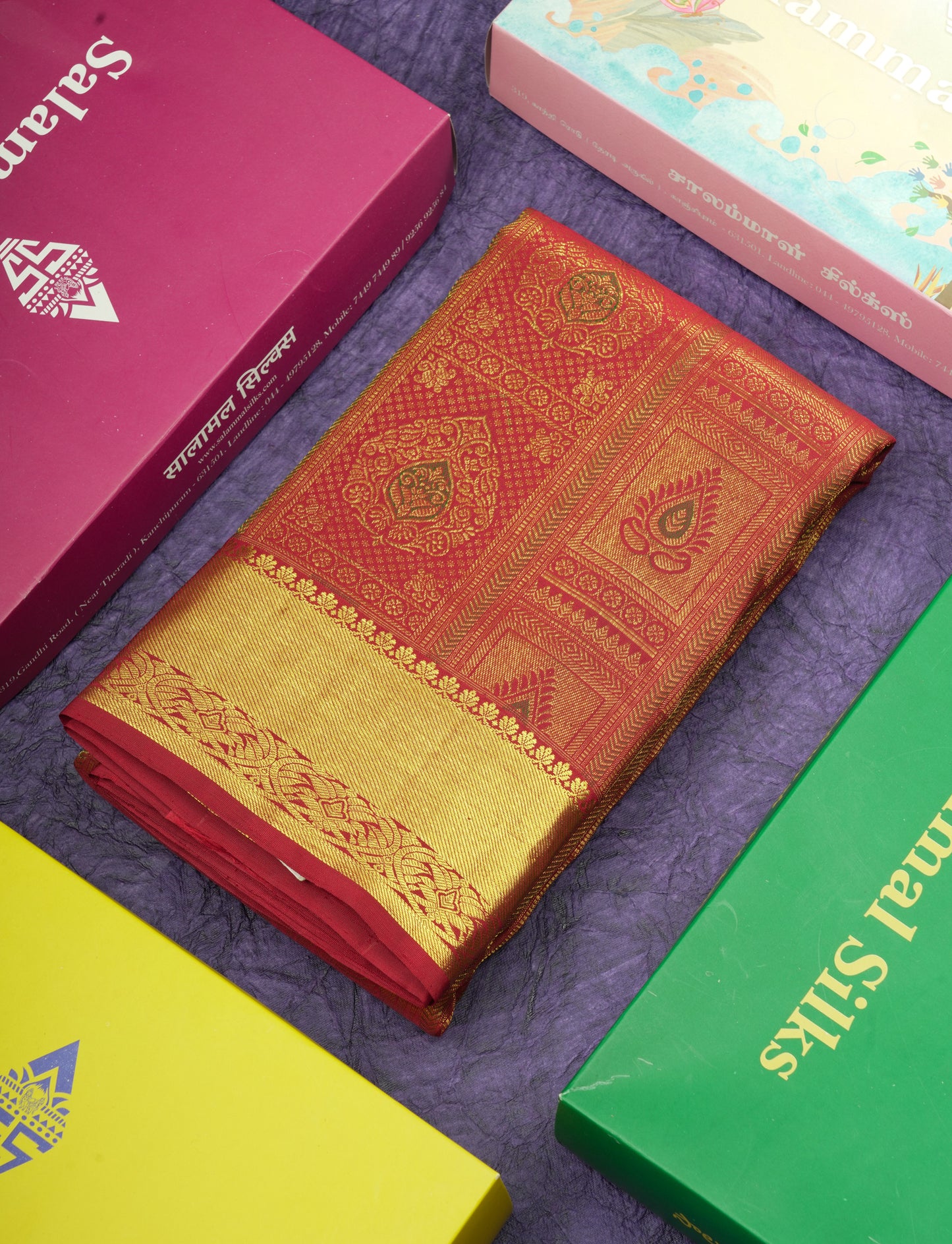 Kanjivaram Beautiful Maroon Double Nada Pure Silk Saree With Blouse