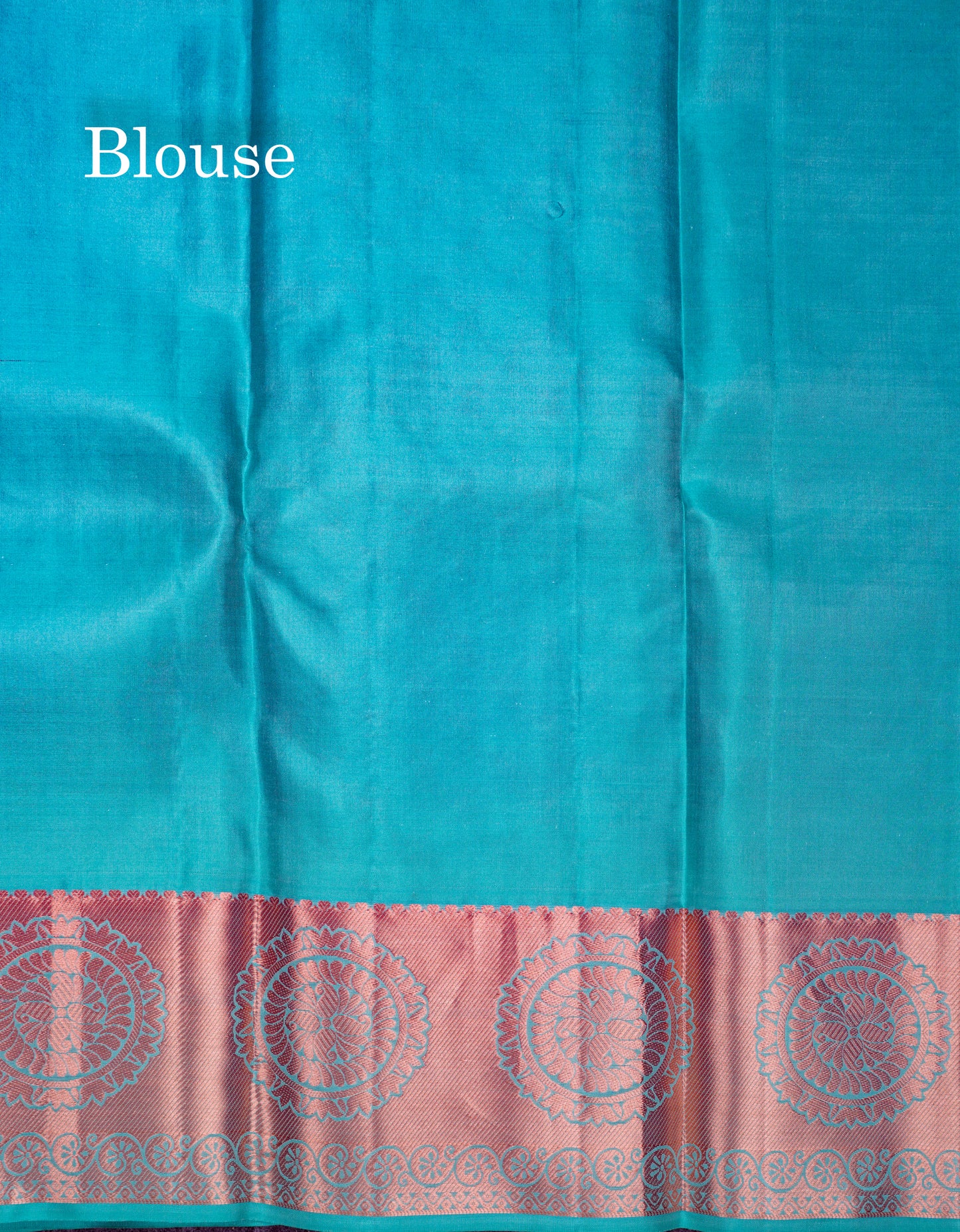 Beautiful Light Brown Bridal Pure Kanjivaram Silk Saree With Contrast Sapphire Blue Border