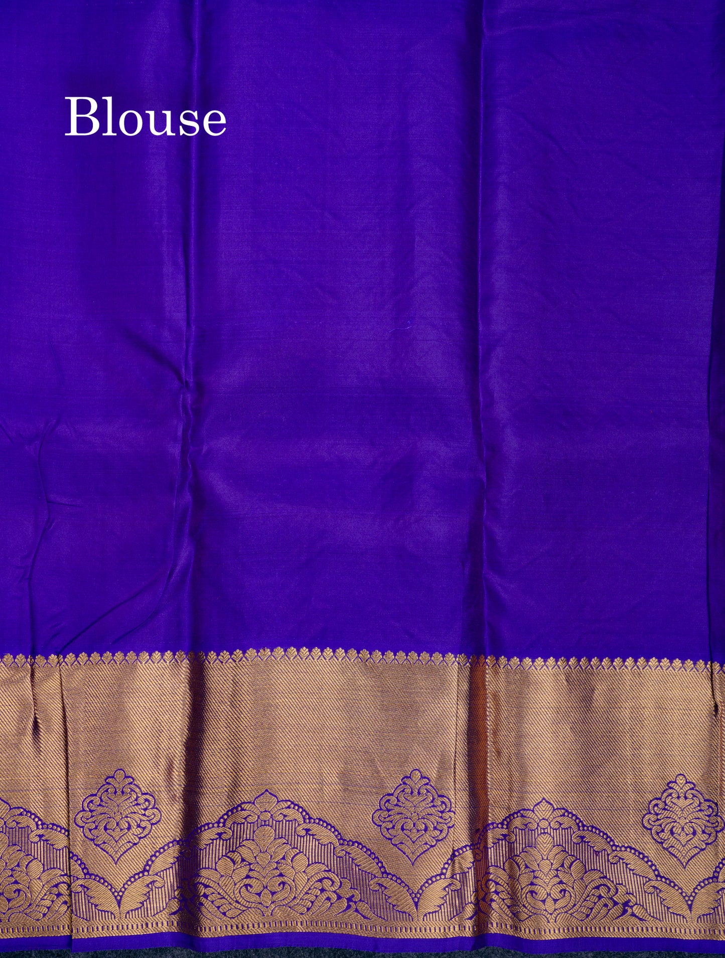 Beautiful Blue Bridal Pure Kanjivaram Silk Saree With Contrast Violet Blouse