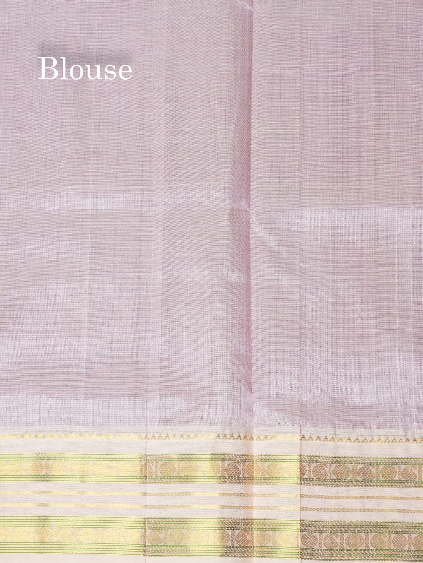 Pastel Violet Tiny Checks Pure Silk Cotton Saree With Contrast Light Pink Traditional Border