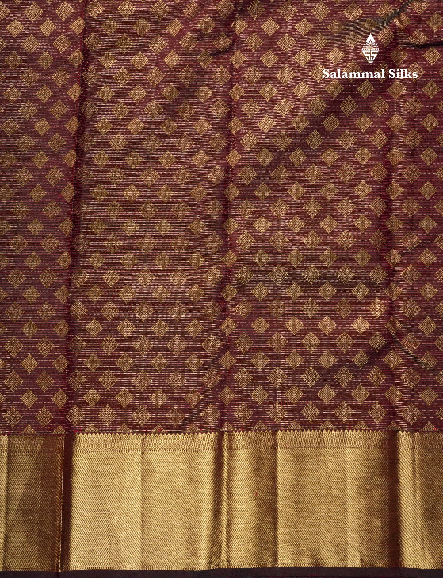 Maroon Vairaoosi Bridal Pure Kanjivaram Silk Saree With Gold Zari Border