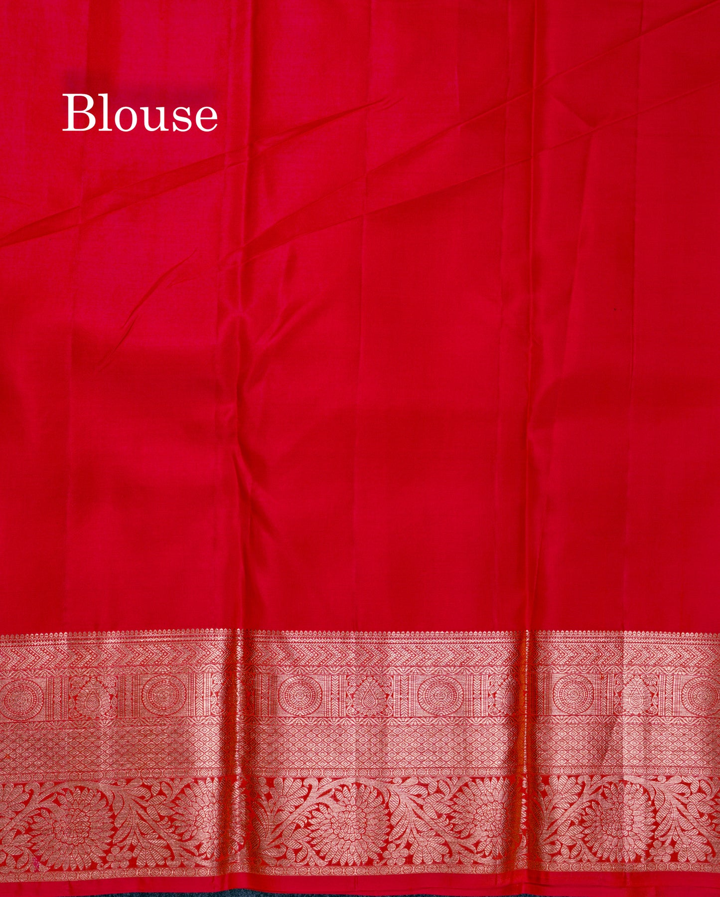 Beautiful Violet Bridal Pure Kanjivaram Silk Saree With Contrast Chilly Red Border