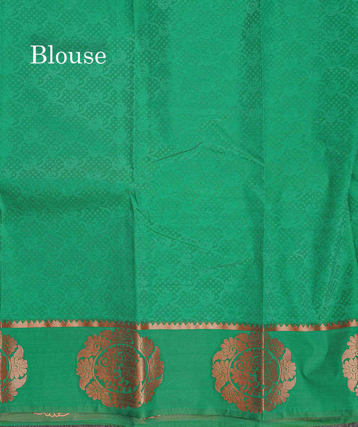 Semi Silk Saree - Maroon Colour Body With Contrast Saffire Green Blouse