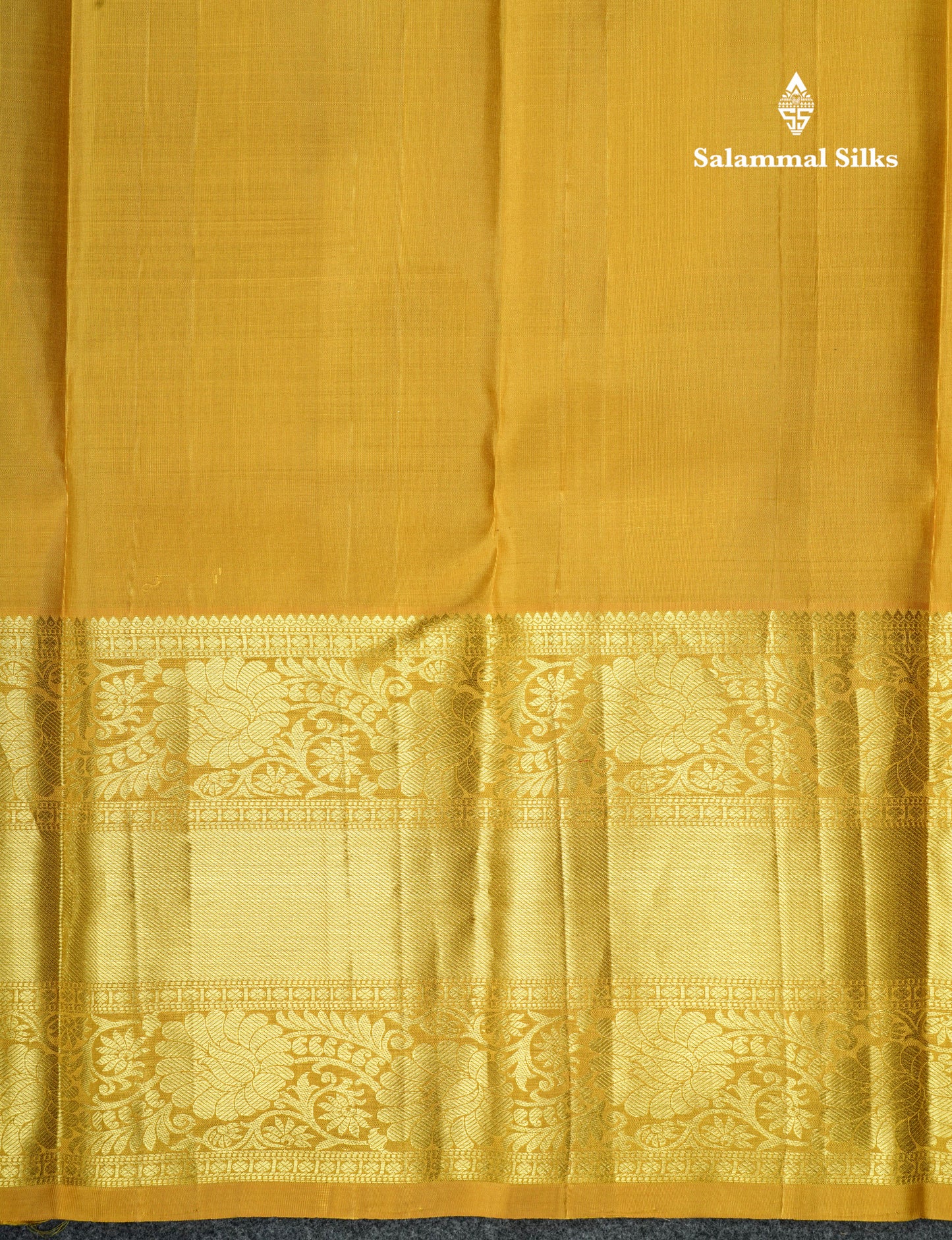 Kanjivaram Beautiful Ramar Blue Gold And Silver Daimond Buttas Pure Silk Saree With Mustard Yellow Border