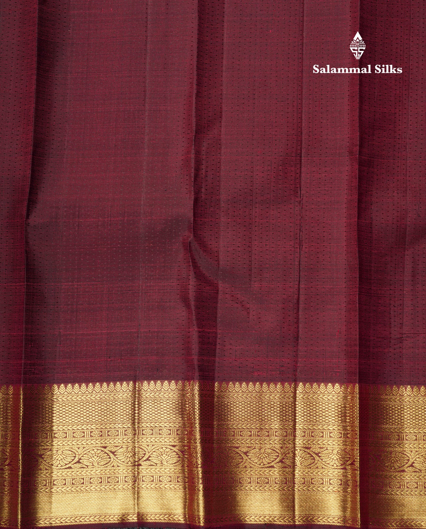 Kanjivaram Beautiful Dark Maroon Pure Silk Saree With Gold Zari Border