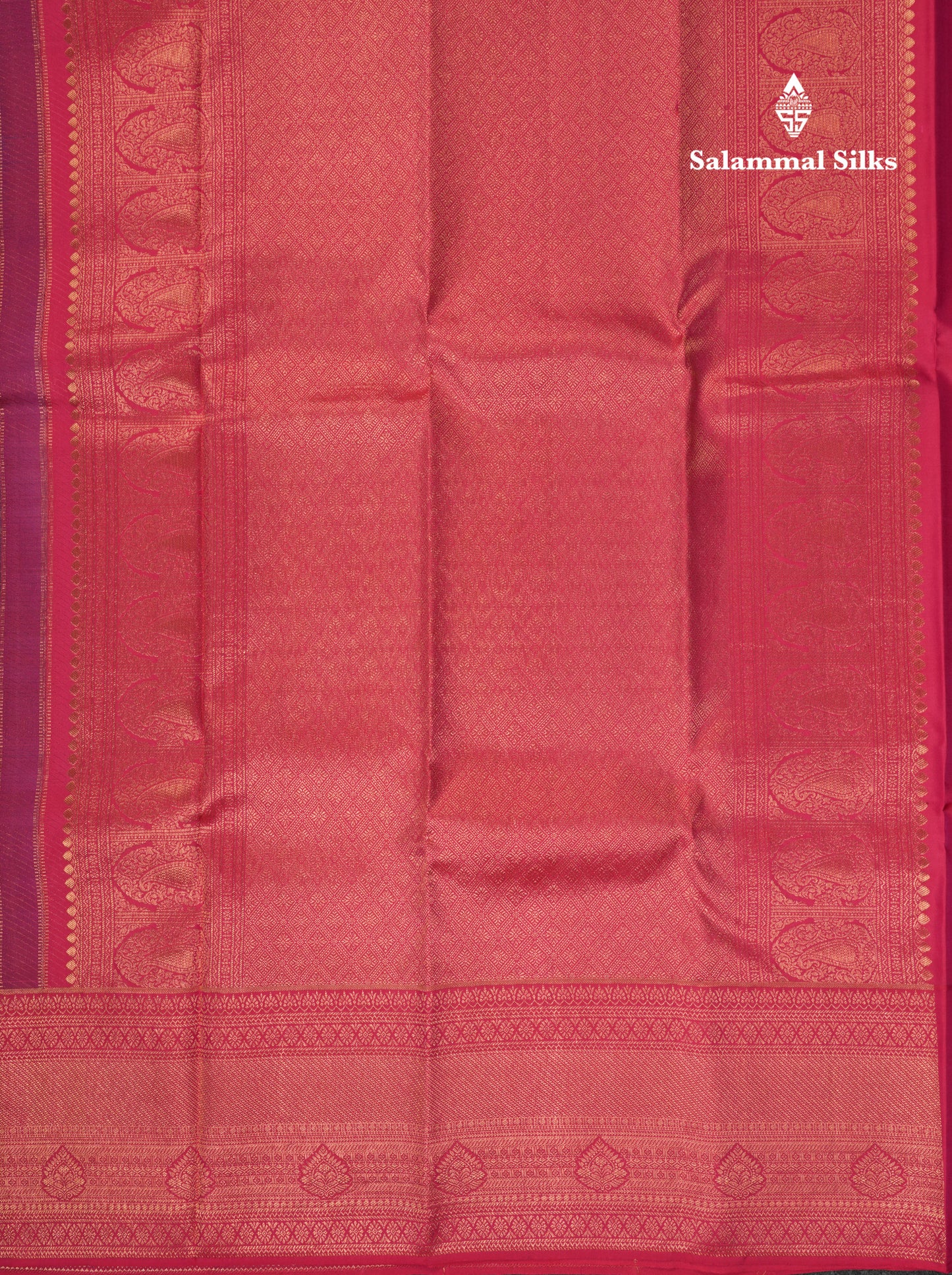 Purple Color Kanjivaram Pure Silk Saree with Pink Blouse
