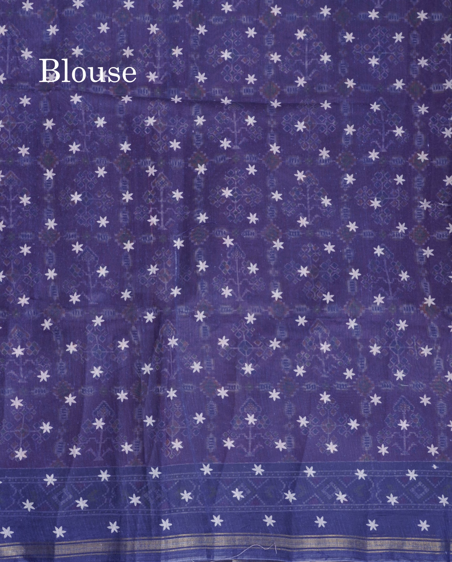 Beautiful Purple Mixed Cotton Saree With Contrast Saffire Green Blouse