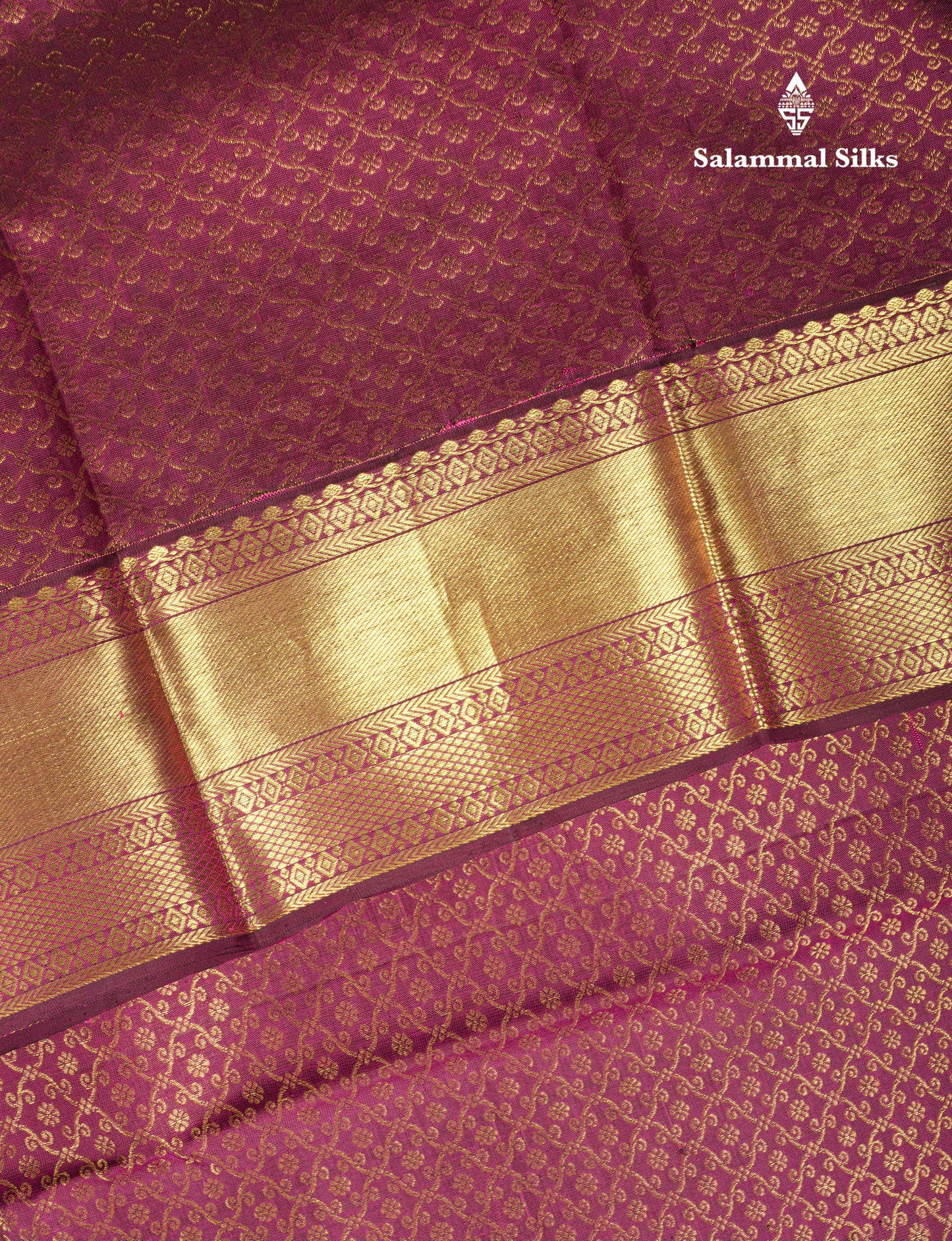 Kanjivaram Magenta Bridal Pure Silk Saree With Blouse