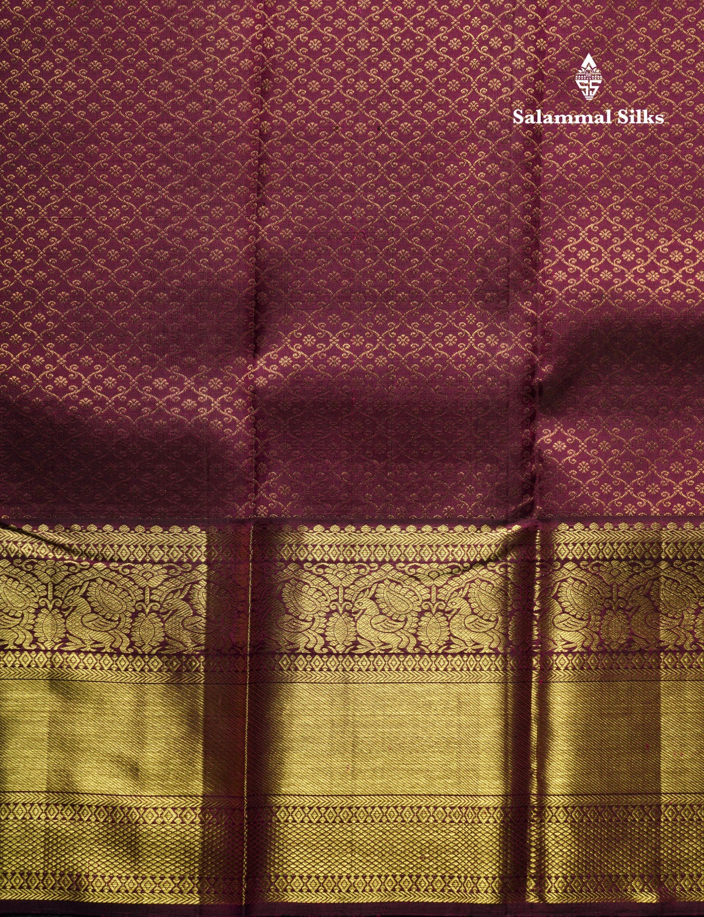 Kanjivaram Magenta Bridal Pure Silk Saree With Blouse