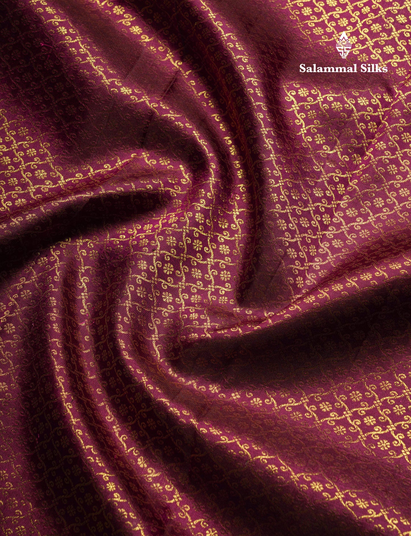 Kanjivaram Magenta Bridal Pure Silk Saree With Blouse