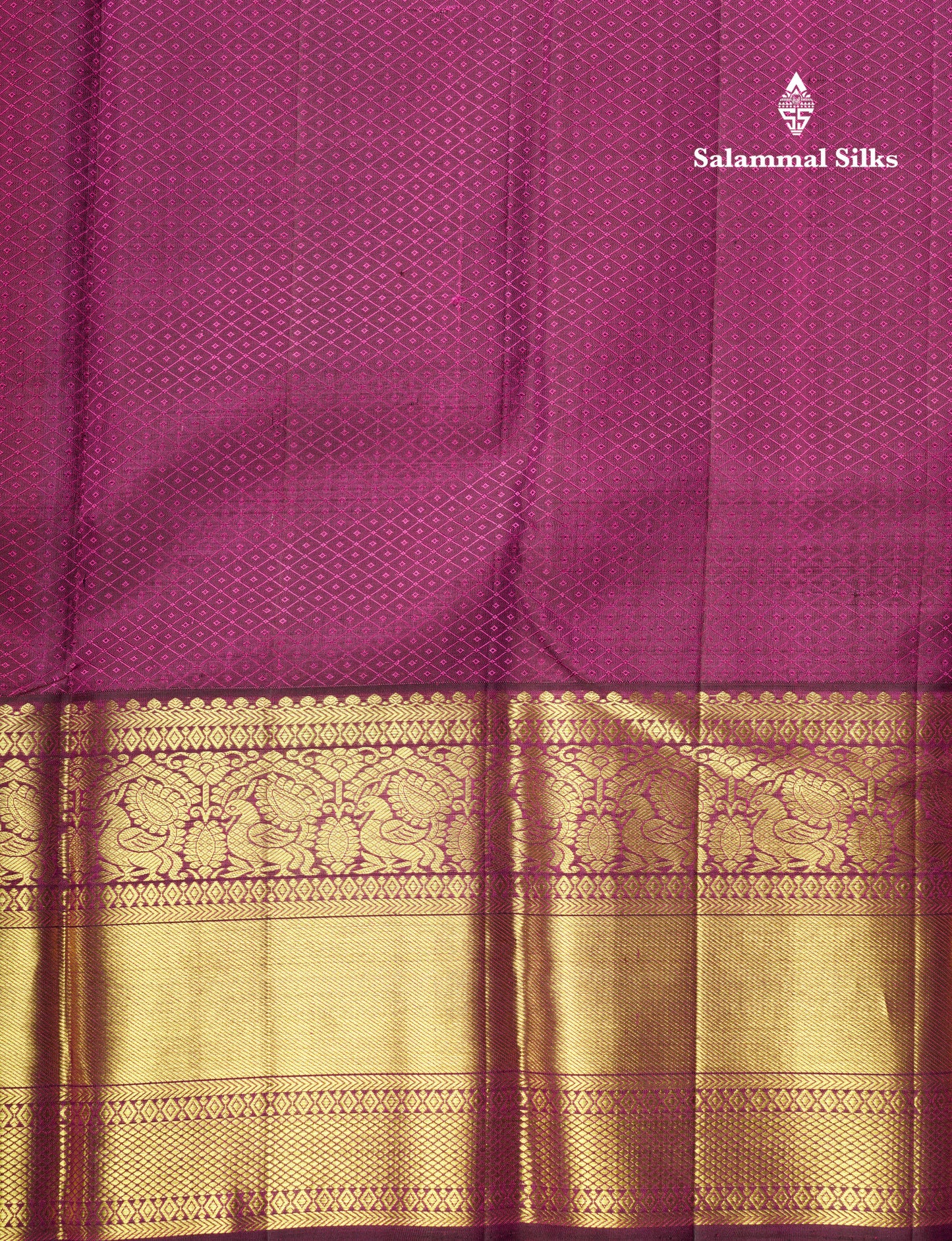 Kanjivaram Magenta Bridal Pure Silk Saree With Blouse