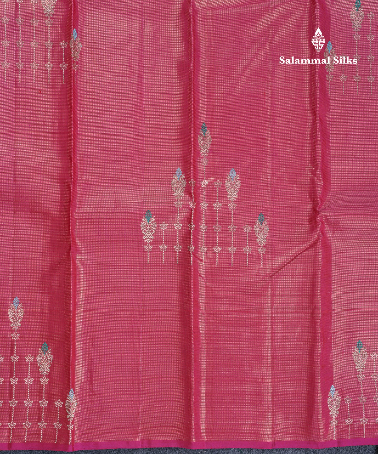 Beautiful Pink Fancy Vairaoosi Pure Kanjivaram Silk Saree with Contrast Rexona Green Blouse