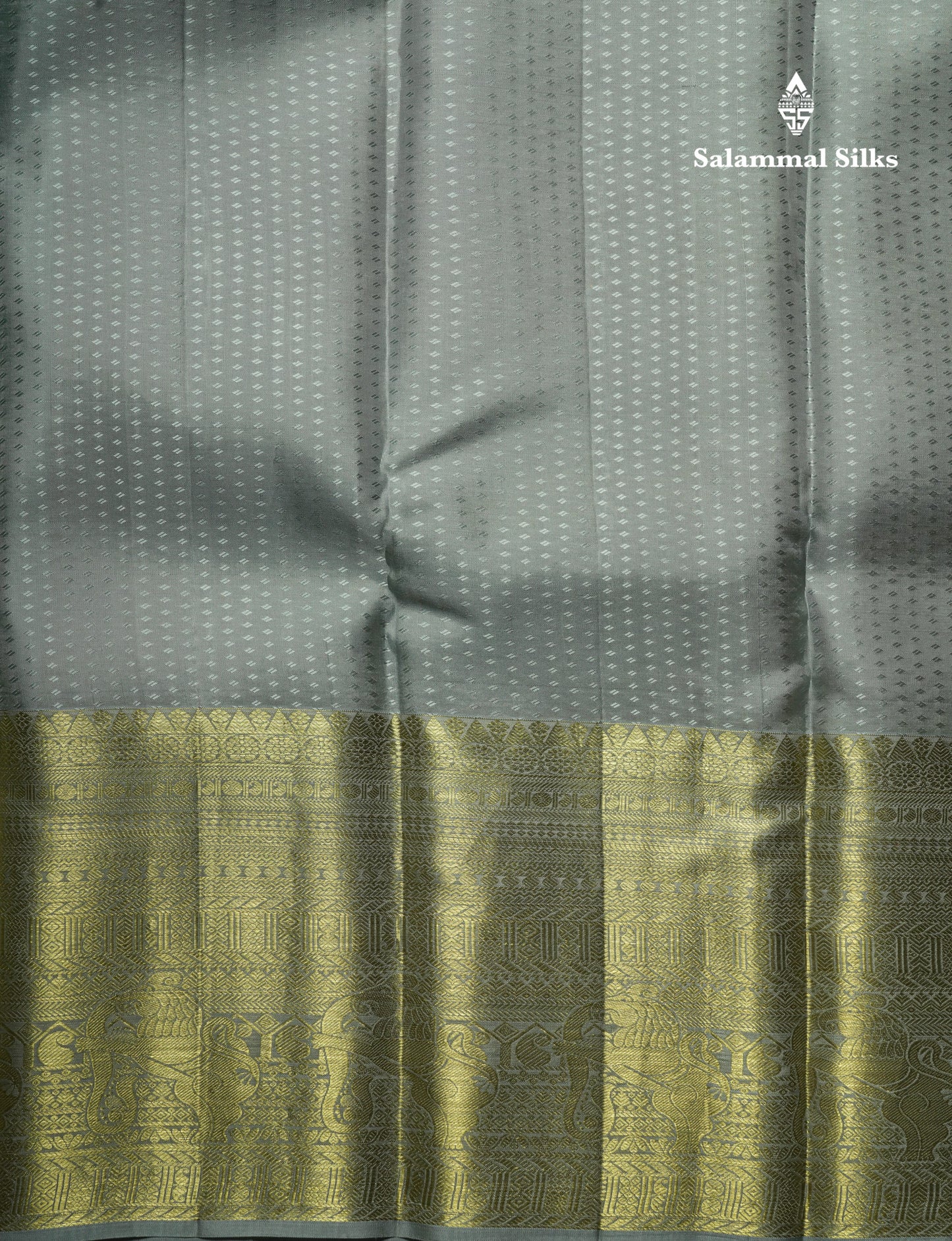 Light Green Bridal Pure Kanjivaram Silk Saree With Contrast Grey Border