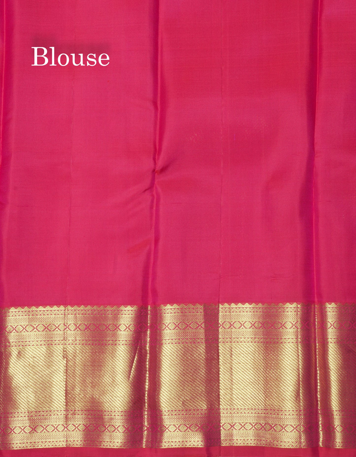 Dual tone Reddish Pink Pure Kanjivaram Silk Saree with Gold Zari Border