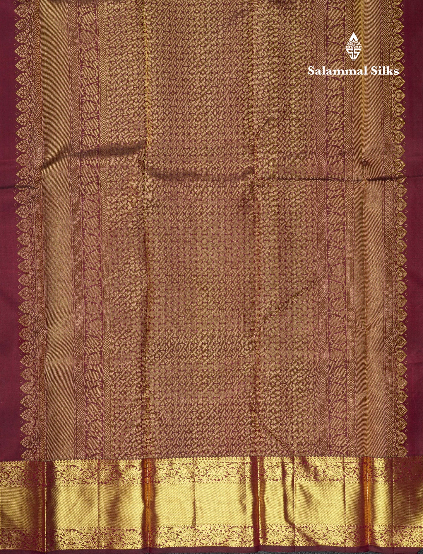 Kanjivaram Brown Pure Silk Jacquard Saree With Brown Blouse