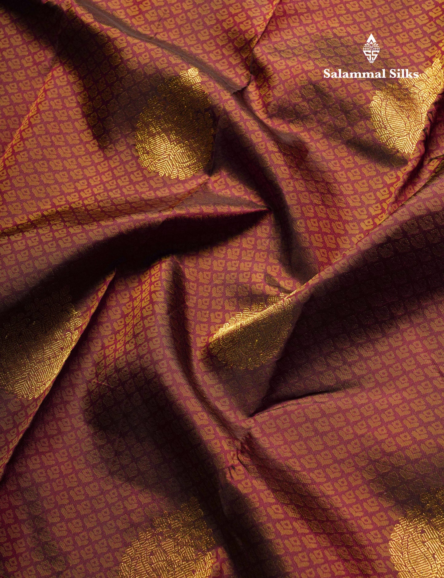 Kanjivaram Brown Pure Silk Jacquard Saree With Brown Blouse