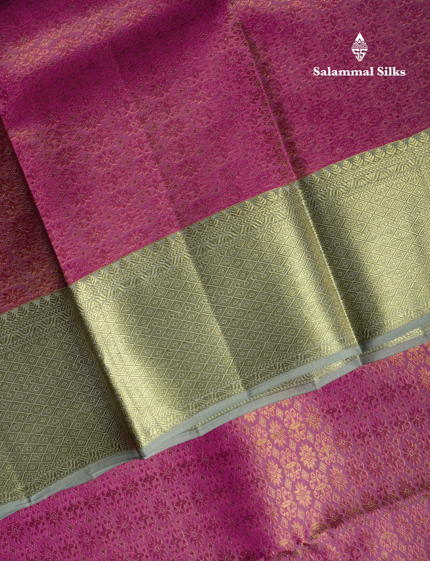 Light Pink Bridal Pure Kanjivaram Silk Saree With Contrast Grey Border