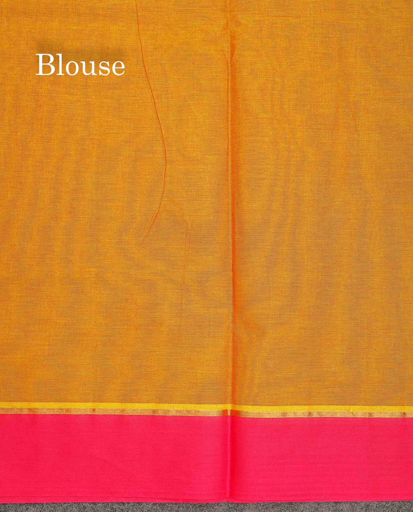 Pure Cotton Saree - Mustard Yellow Colour Body Thread Butta With Contrast Pink Border