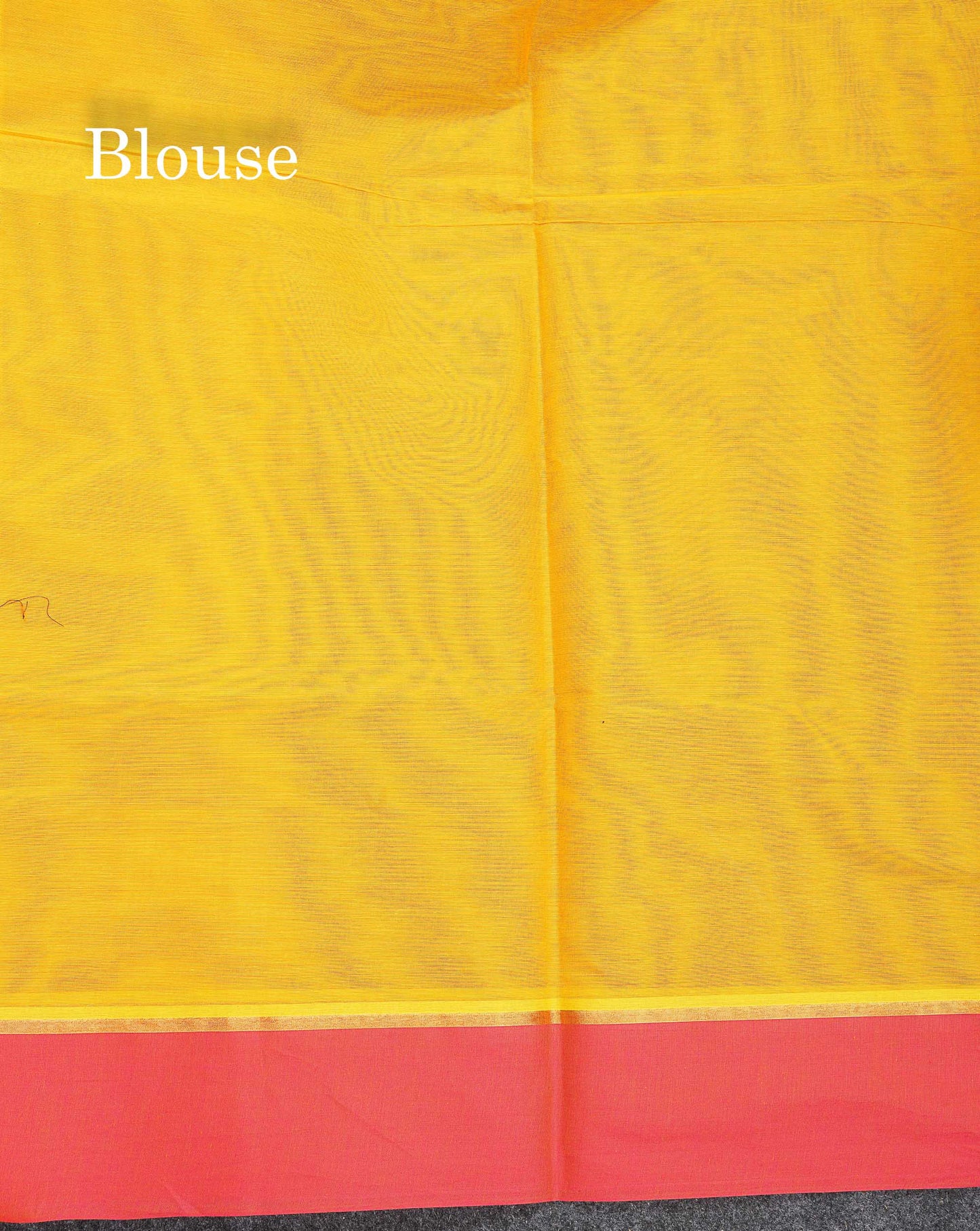 Pure Cotton Saree - Mustard Yellow Colour Body Thread Butta With Contrast Pink Border