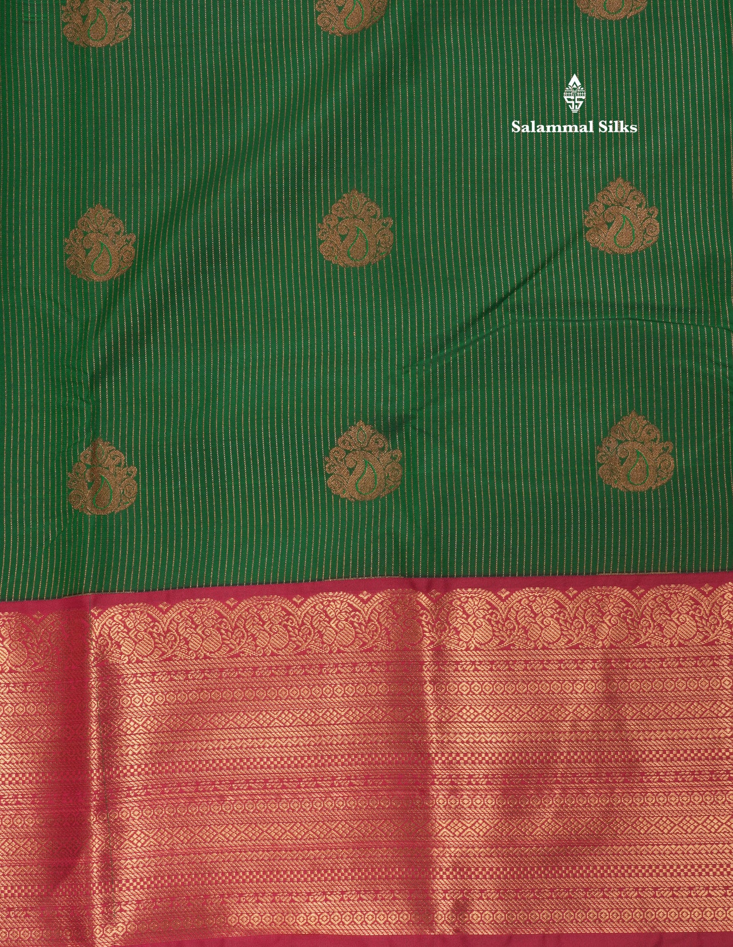 Half White Semi Silk Saree With Contrast Long Maroon Border