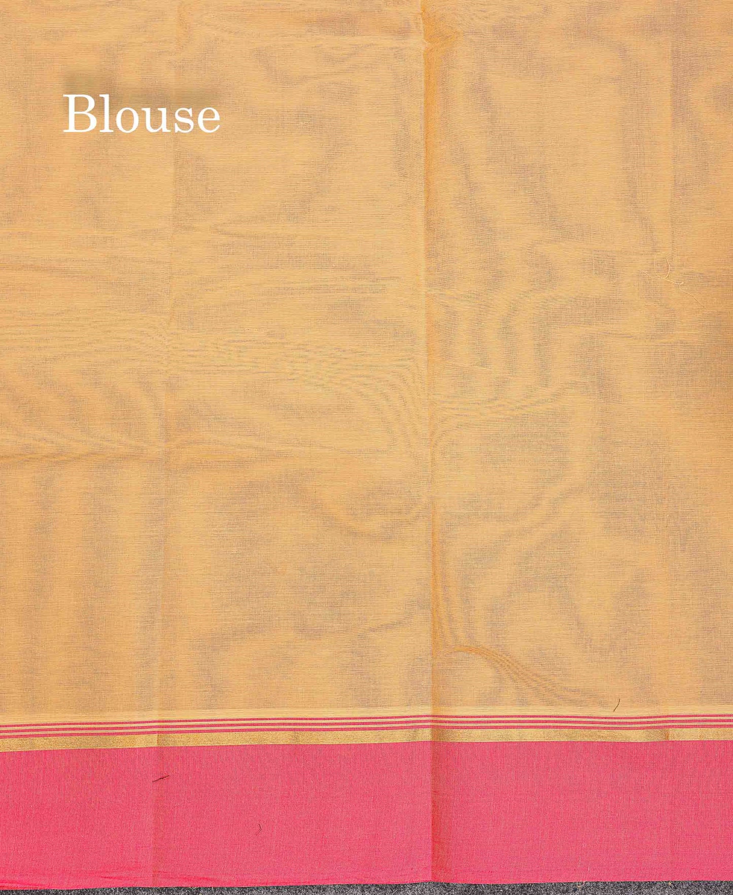 Pure Cotton Saree - Sandal Colour Body Thread Butta With Contrast Pink Border
