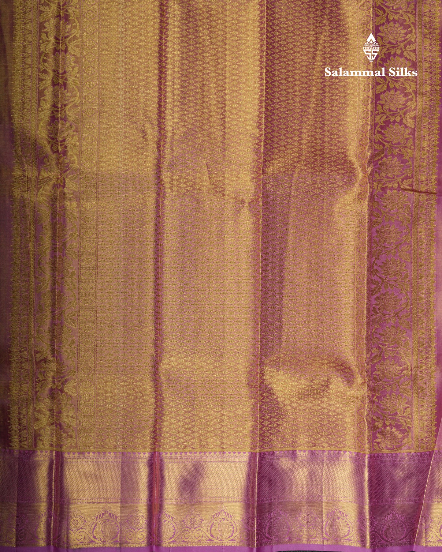 Kanjivaram Parrot Green Tissue Pure Silk Saree With Baby Pink Blouse
