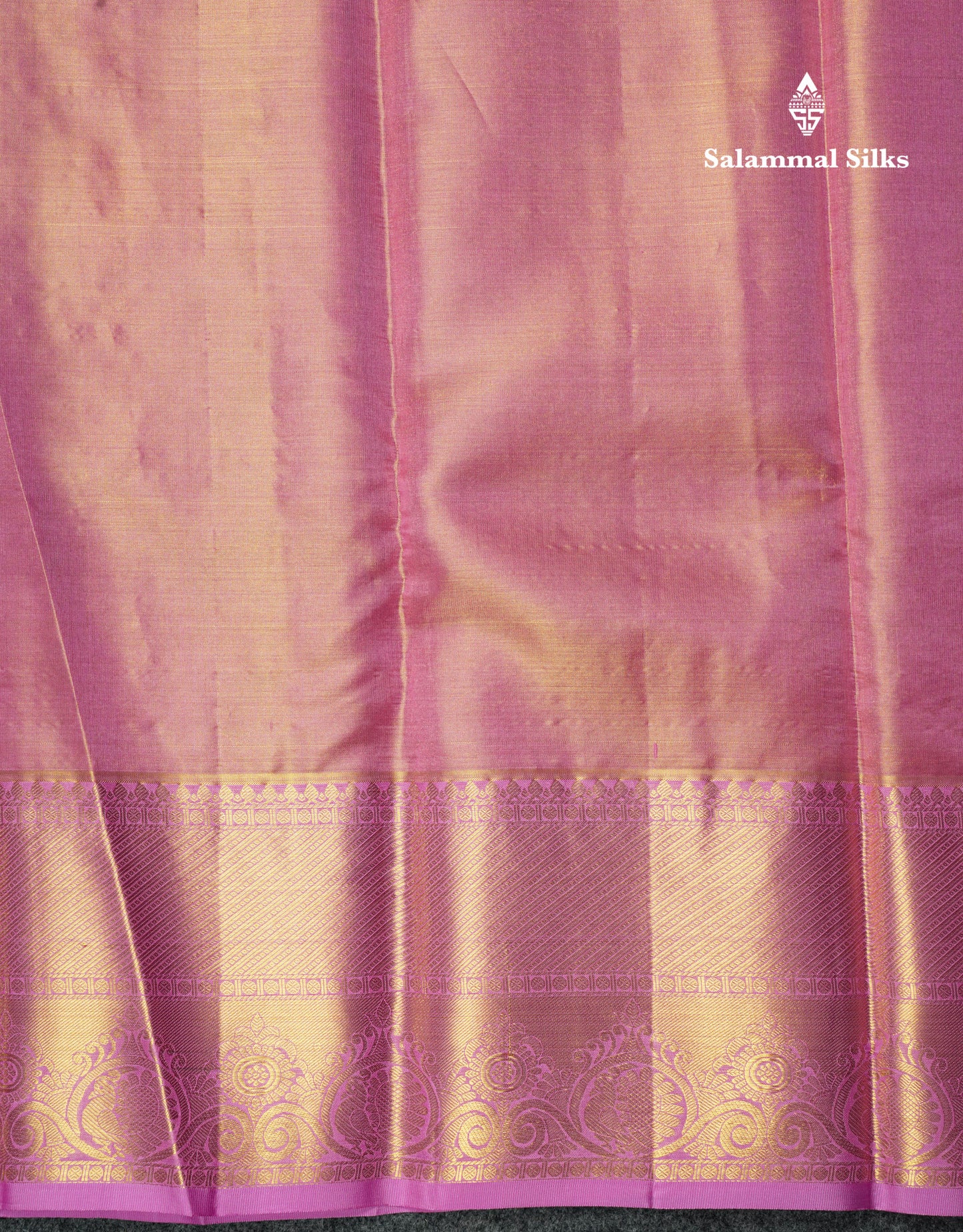 Kanjivaram Parrot Green Tissue Pure Silk Saree With Baby Pink Blouse