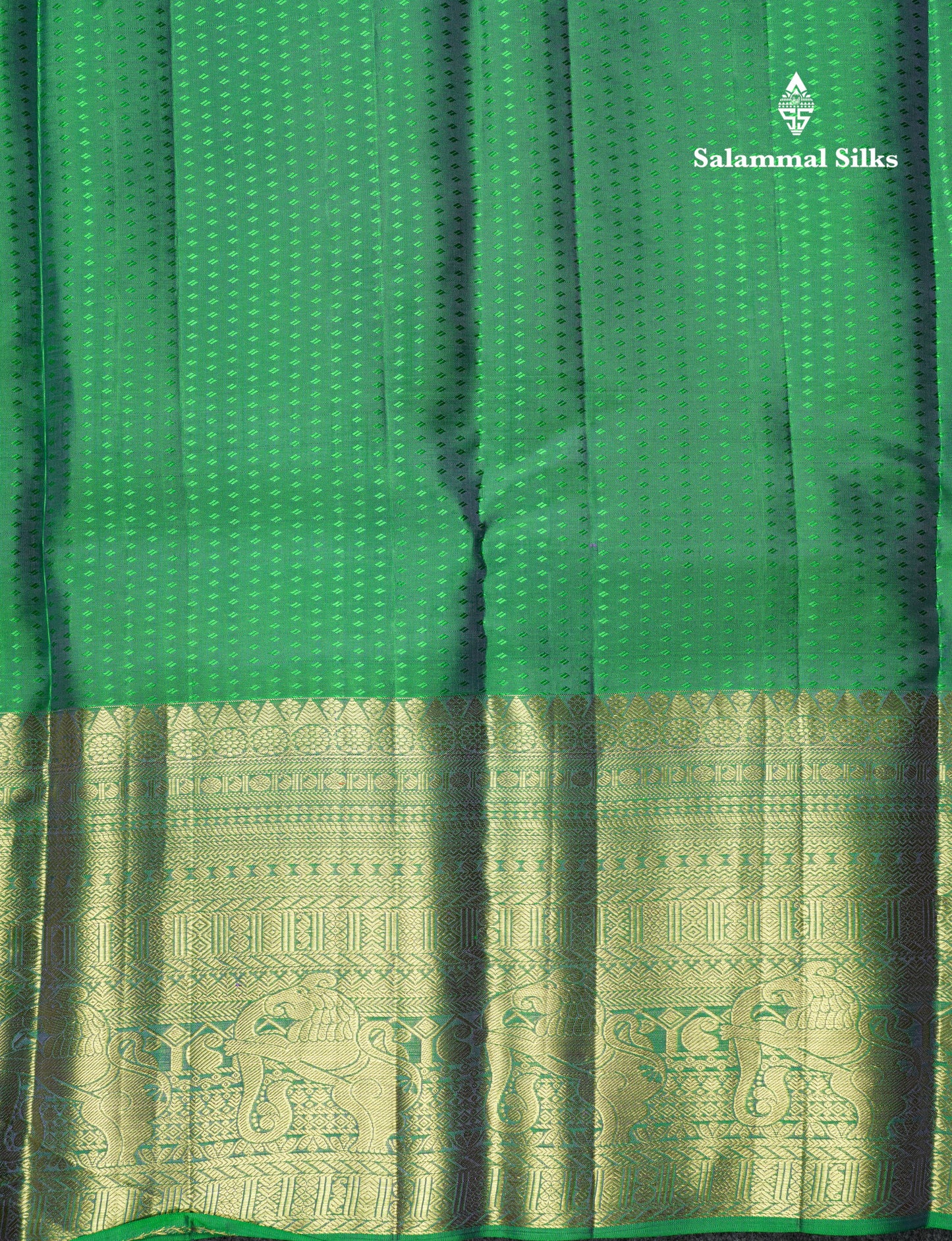 Purple Bridal Korvai Pure Kanjivaram Silk Saree With Contrast Green Border