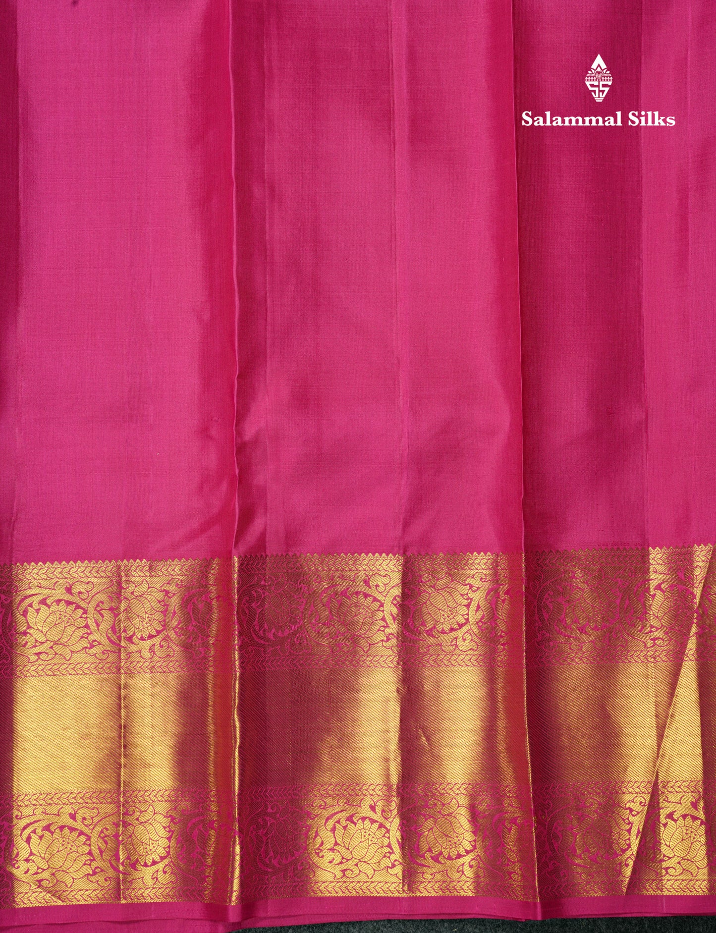 Kanjivaram Violet Pure Silk Jacquard Saree With Pink Blouse