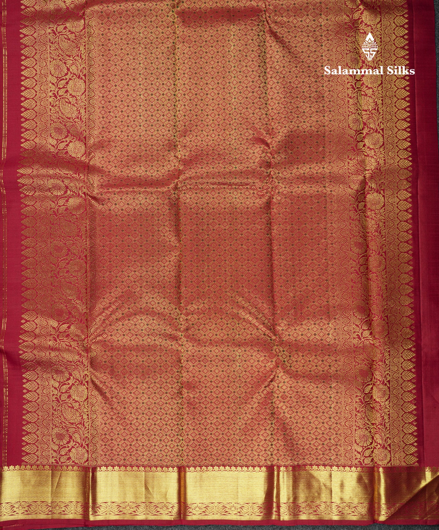 Kanjivaram Beautiful Maroon Double Nada Pure Silk Saree With Blouse