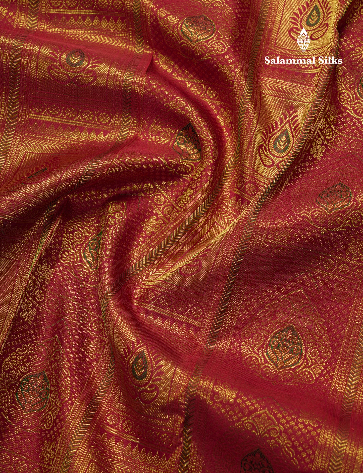 Kanjivaram Beautiful Maroon Double Nada Pure Silk Saree With Blouse