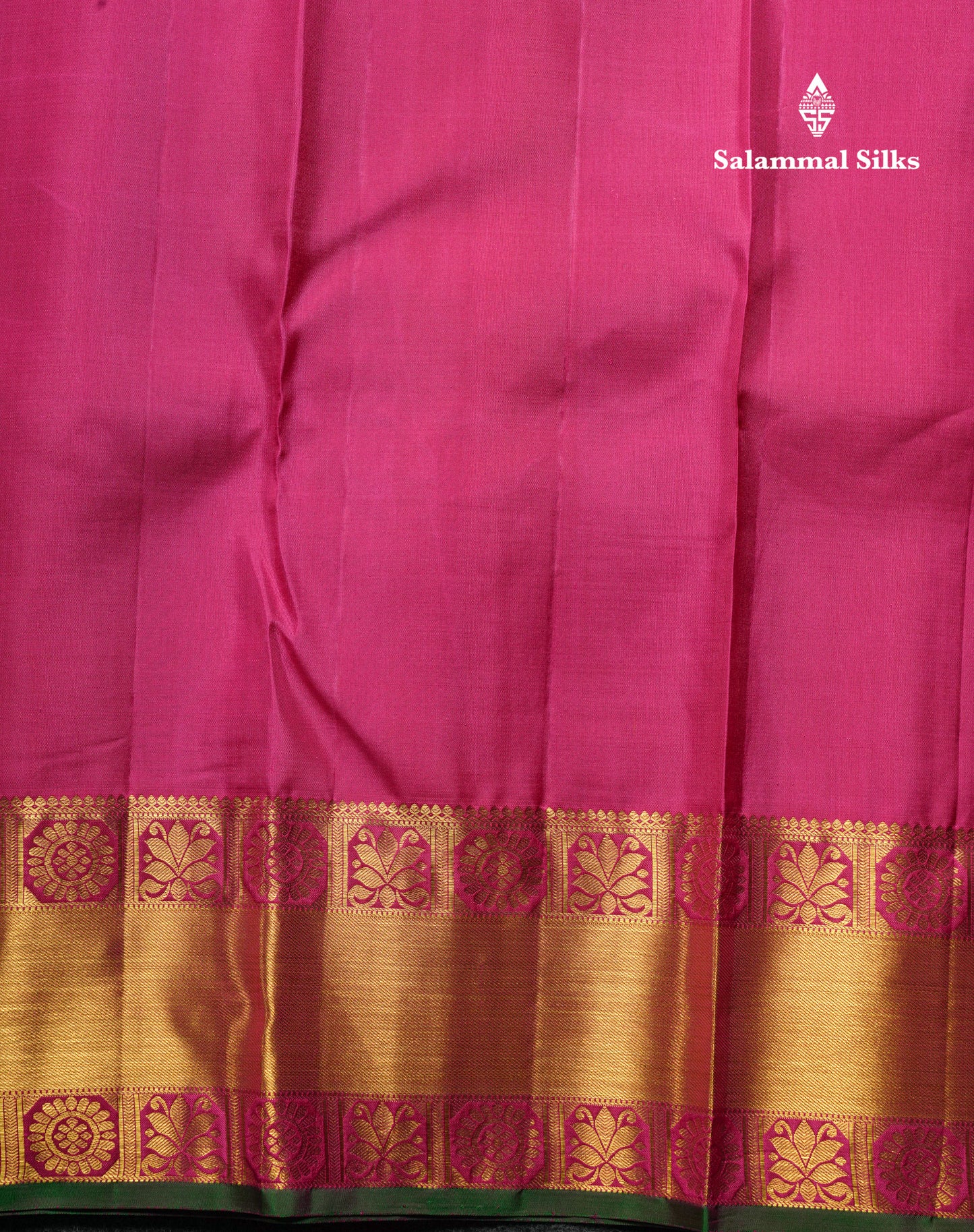 Kanjivaram Violet Pure Silk Jacquard Saree With Pink Blouse