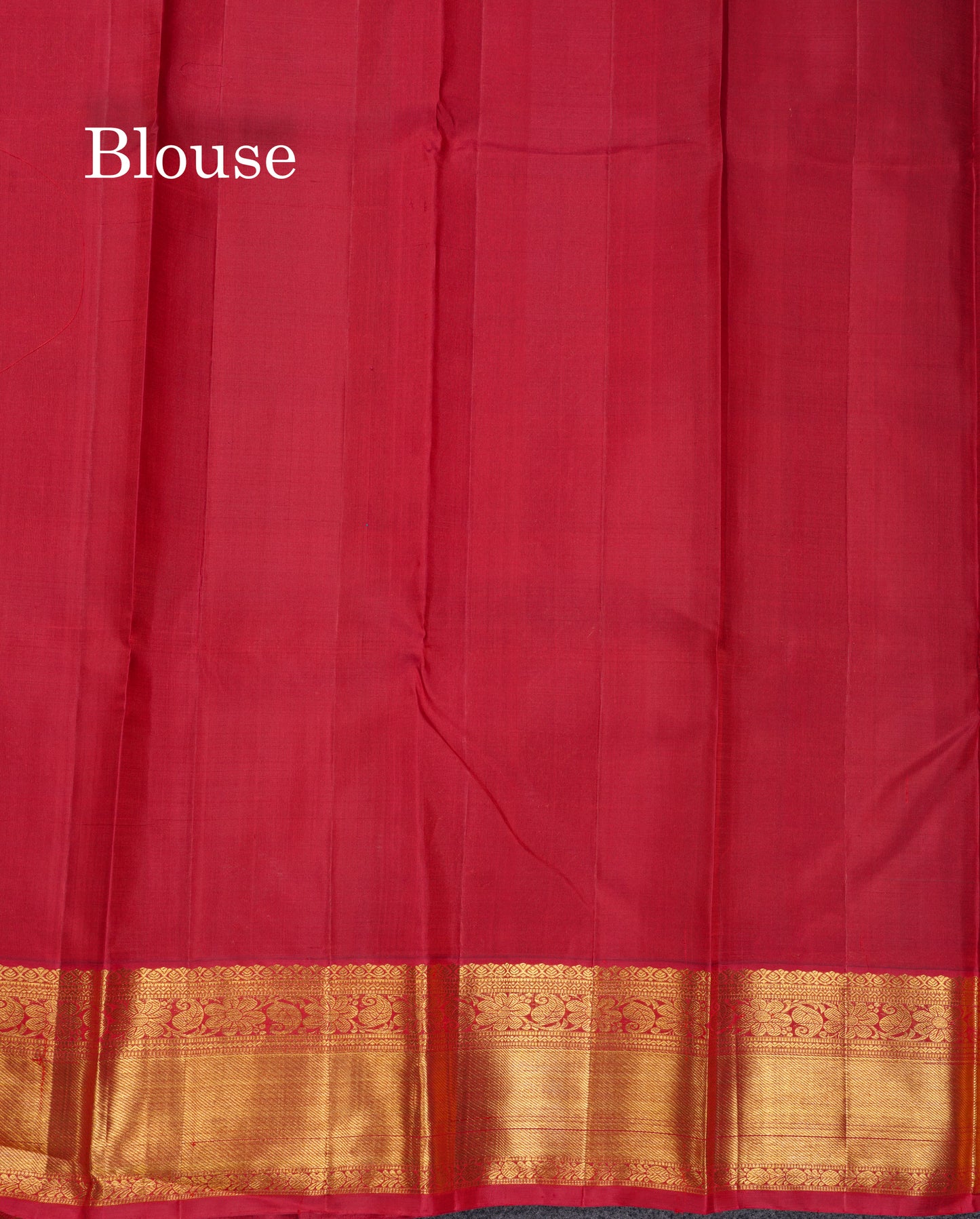 Korvai Ramar Blue Pure Kanjivaram Silk Saree With Contrast Reddish Maroon Border