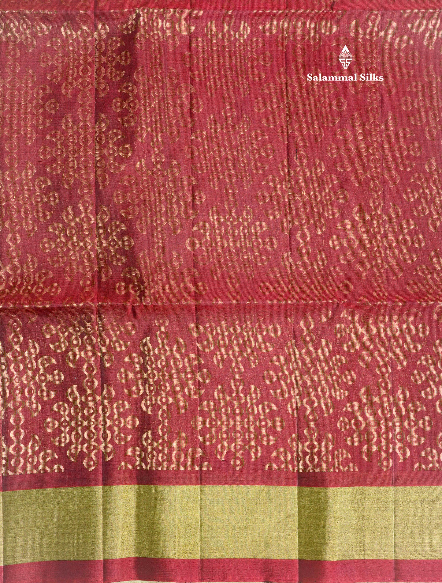 Maroon Kolam Design Kanjivaram Pure Soft Silk Saree With Gold Zari Border