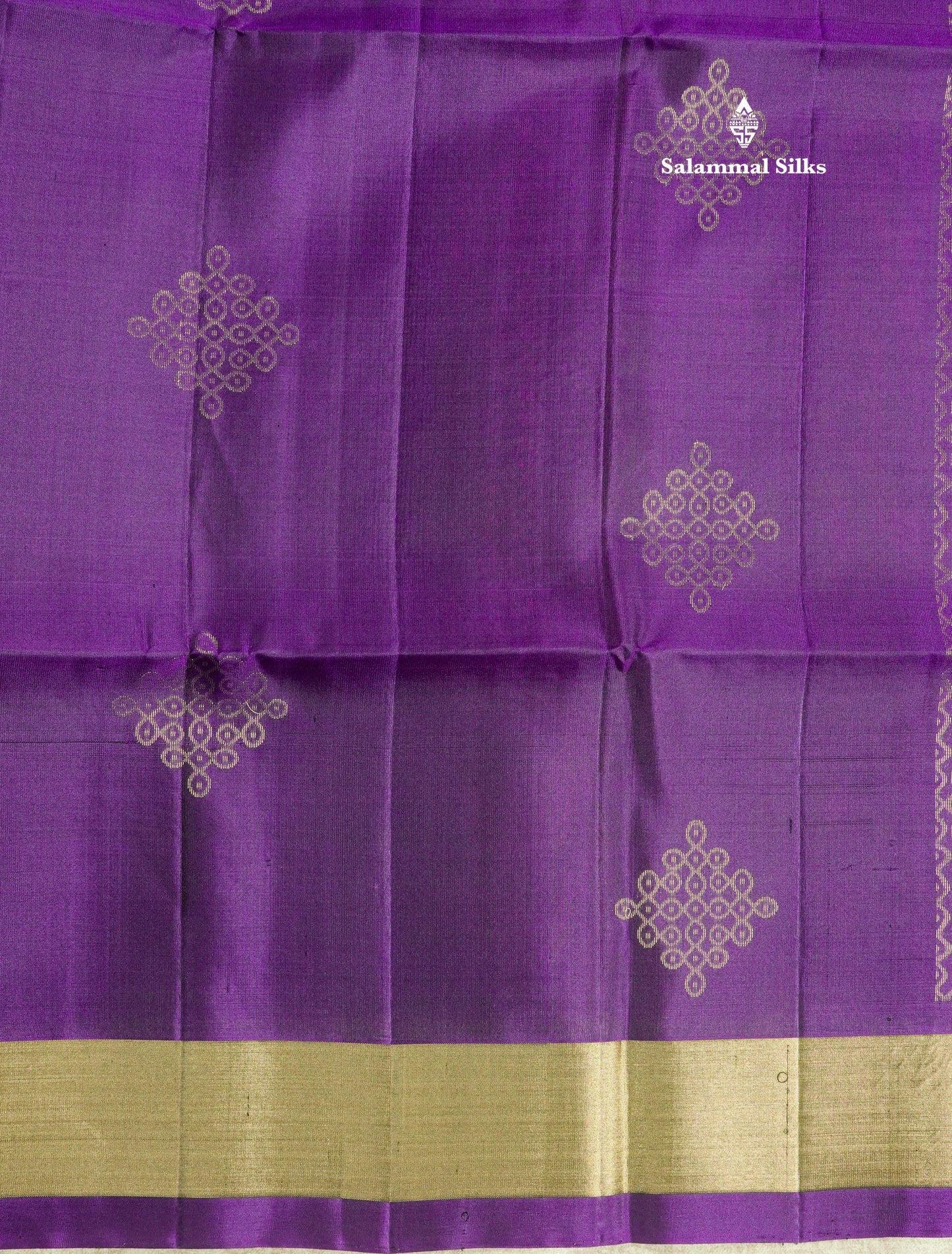 Maroon Kolam Design Kanjivaram Pure Soft Silk Saree With Gold Zari Border