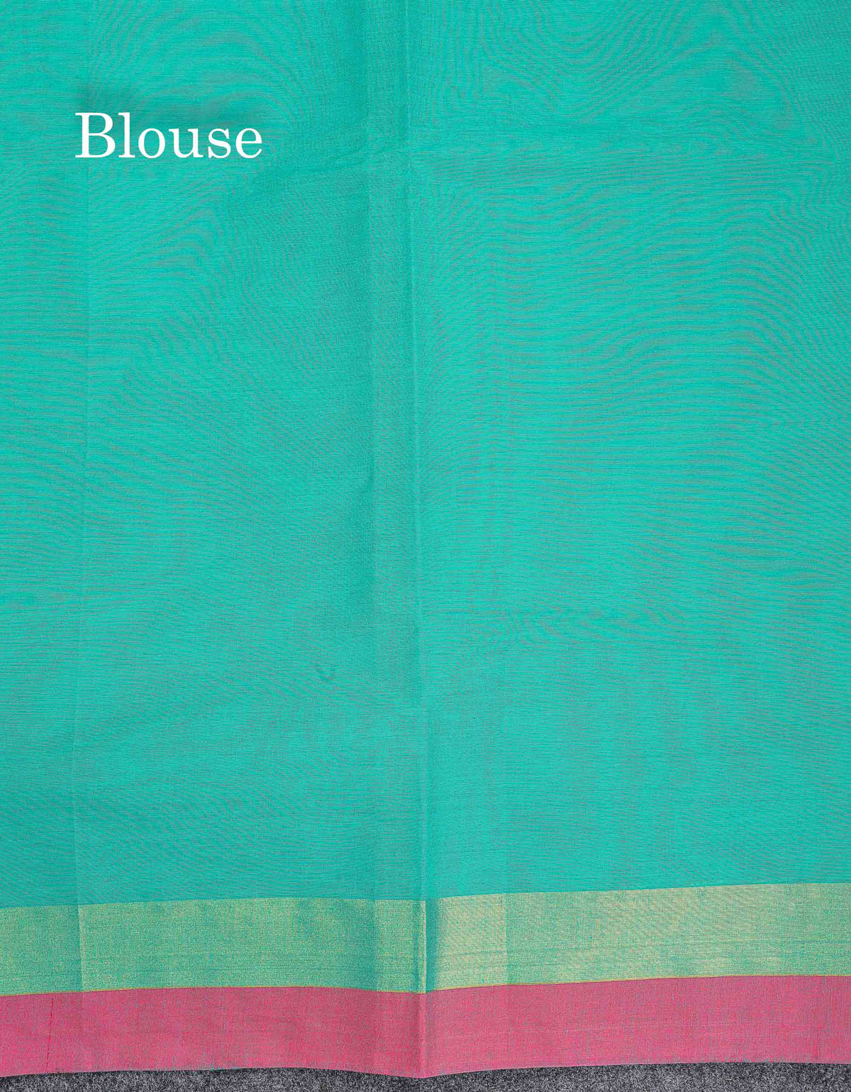 Pure Cotton Saree - Sea Green Colour Body Thread Butta With Contrast Pink Small Border