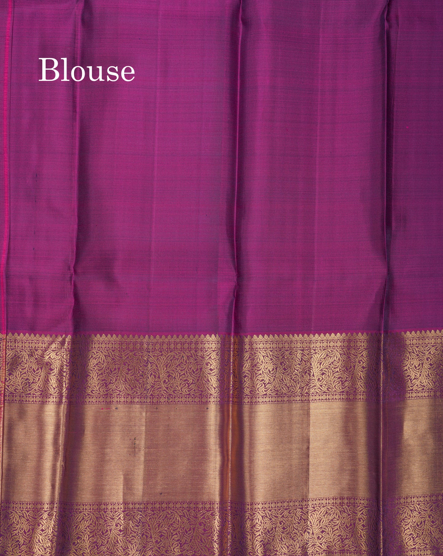 Navy Blue Pure Kanjivaram Silk Saree With Contrast Magenta Traditional Evening Morning Border